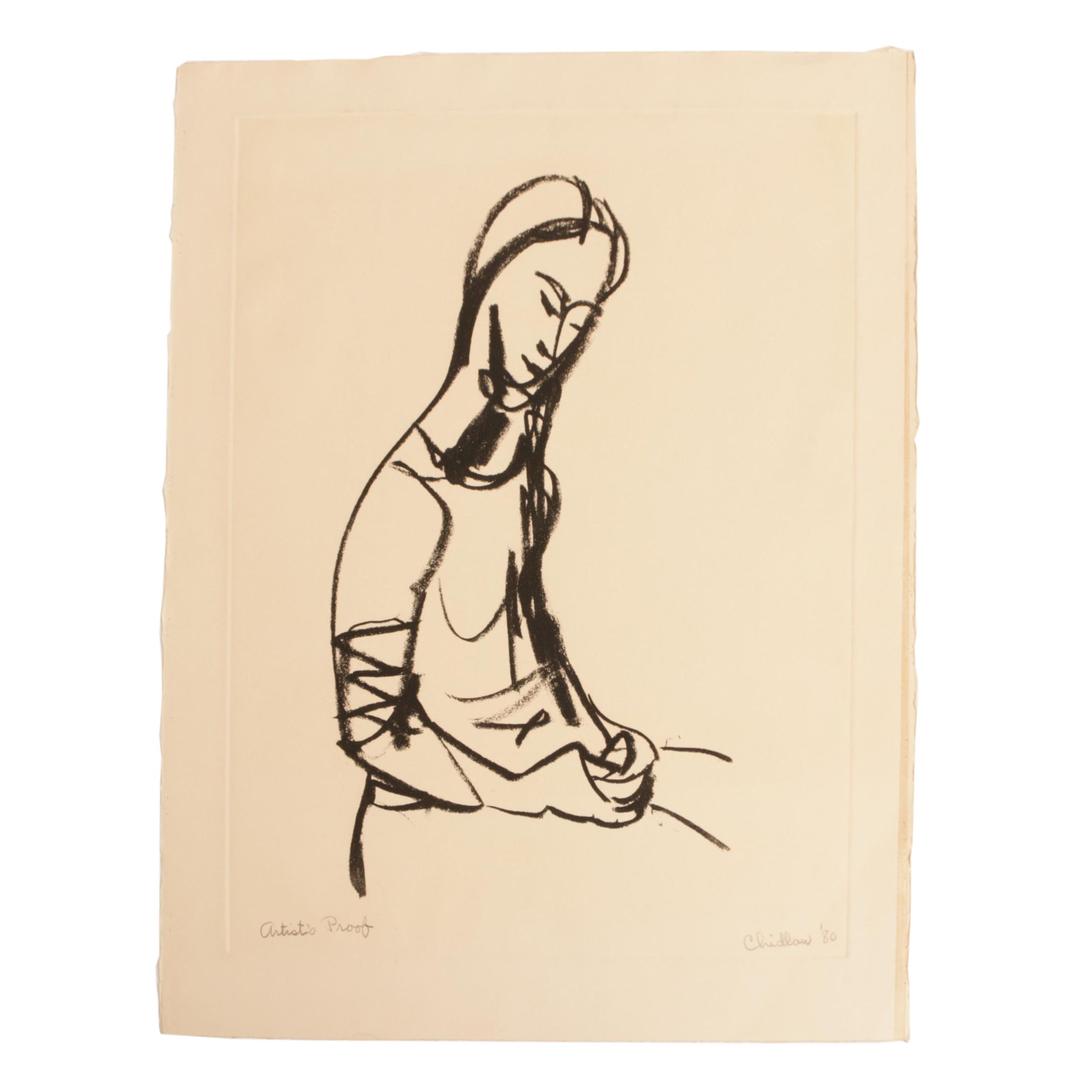 Paul Chidlaw 1980 Artist's Proof Lithograph Portrait