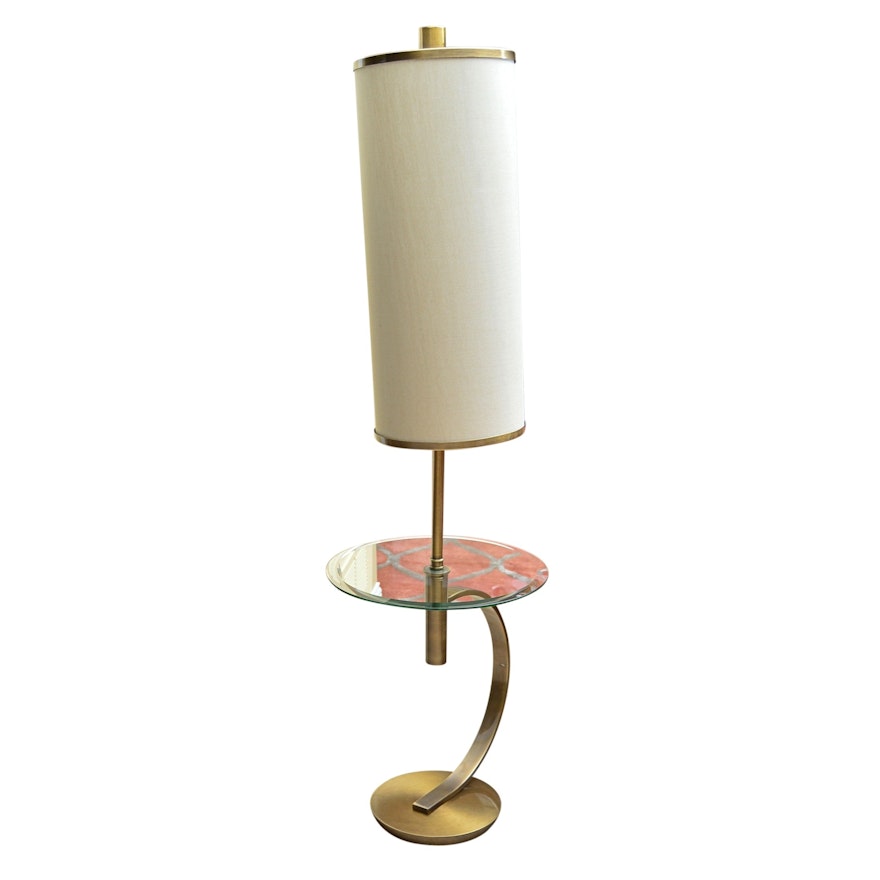 Mid Century Modern Style Floor Lamp with Table