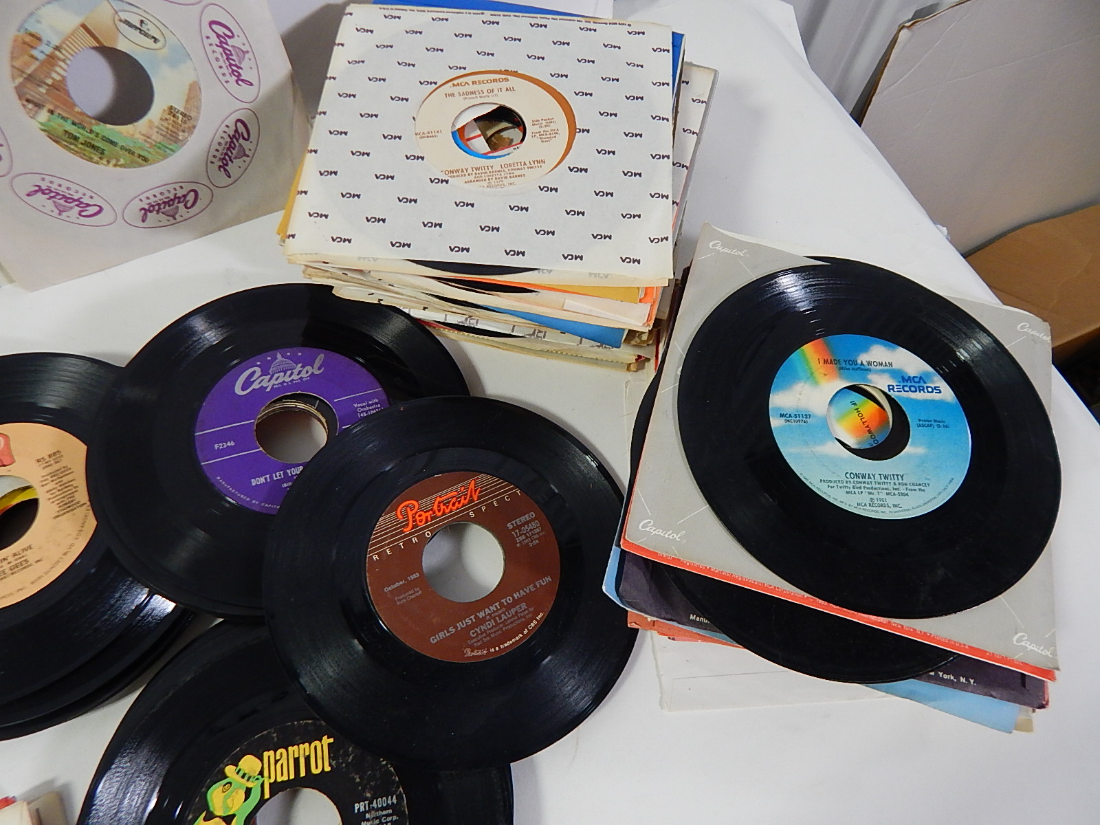 Vintage 45 RPM Jukebox Record Albums - Rock, Country, Pop - Over 170 Count