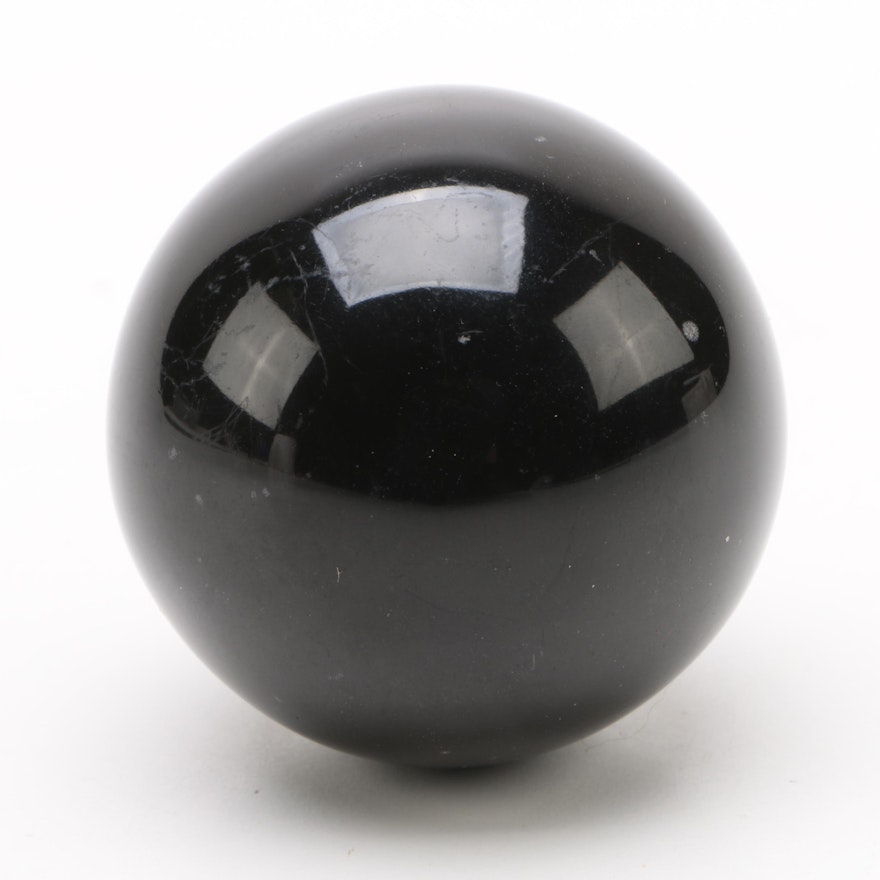 Vintage Black Glass Jumbo Marble