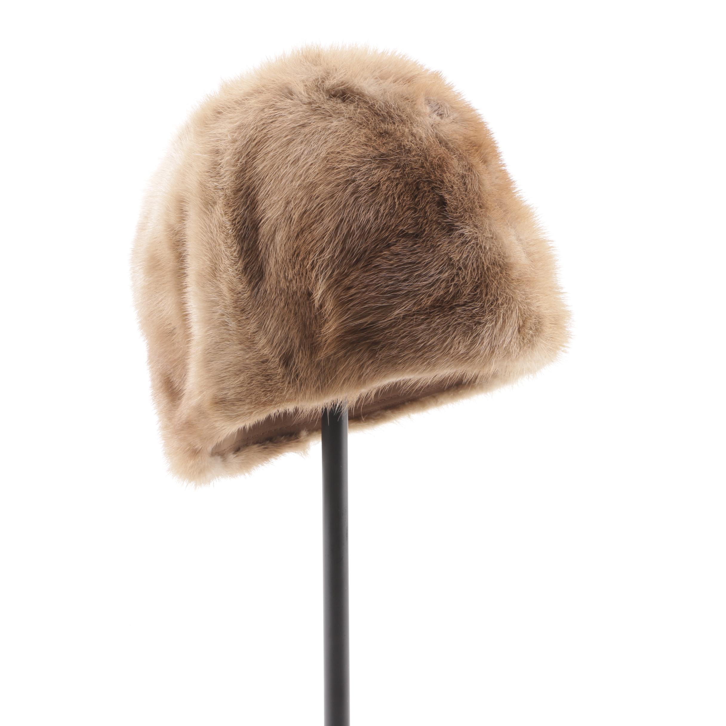 Women's Vintage Pastel Mink Fur Hat