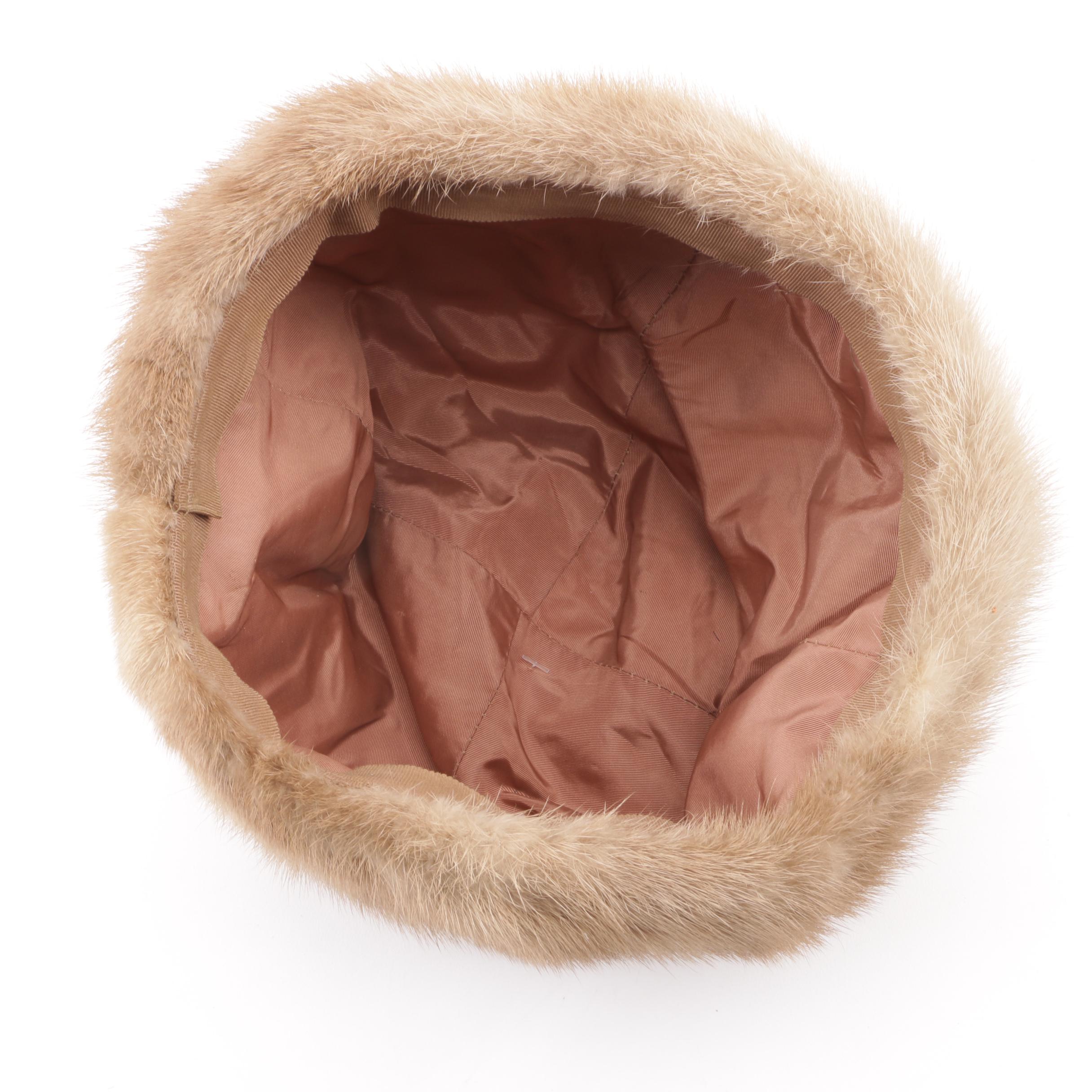 Women's Vintage Pastel Mink Fur Hat