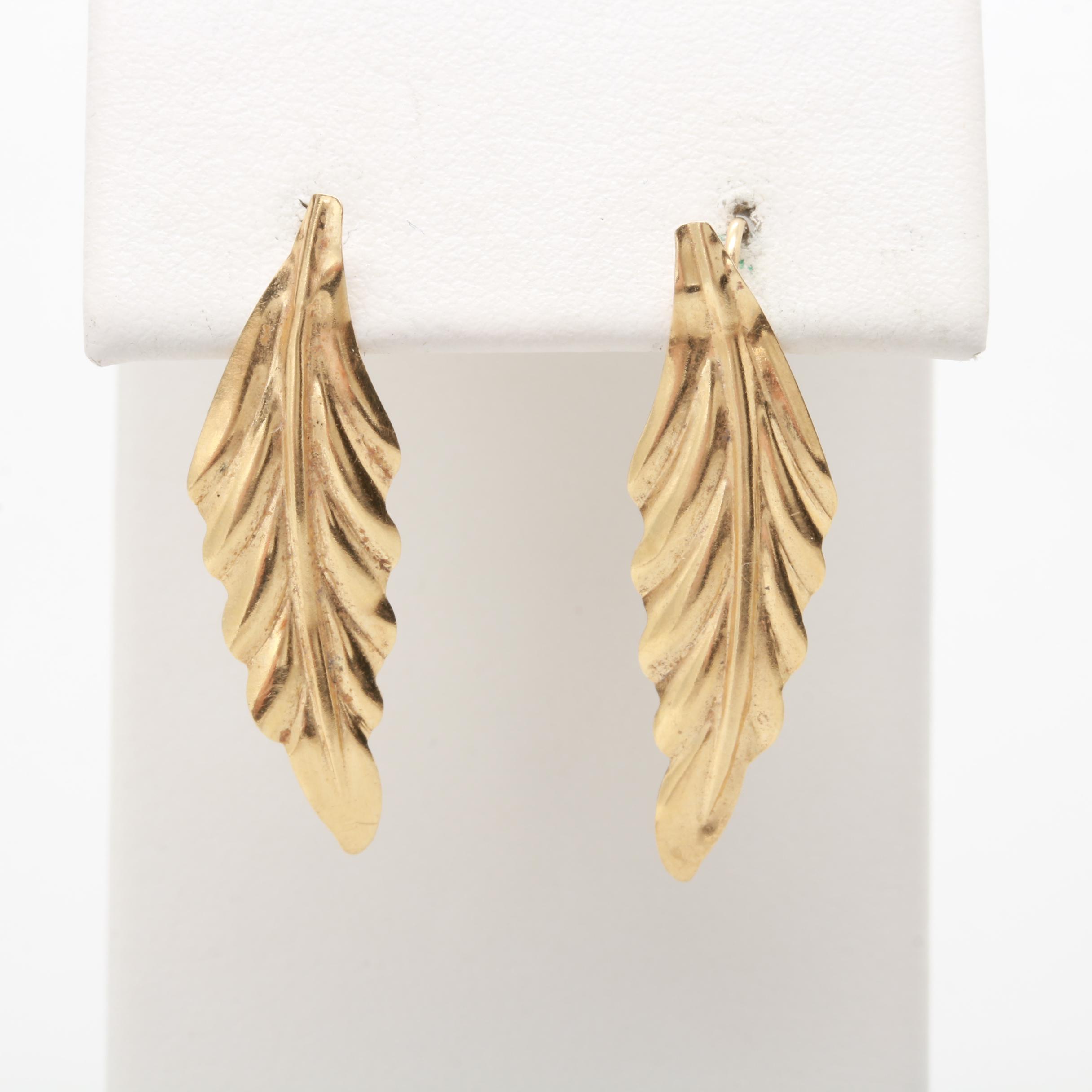 14K Yellow Gold Drop Earrings