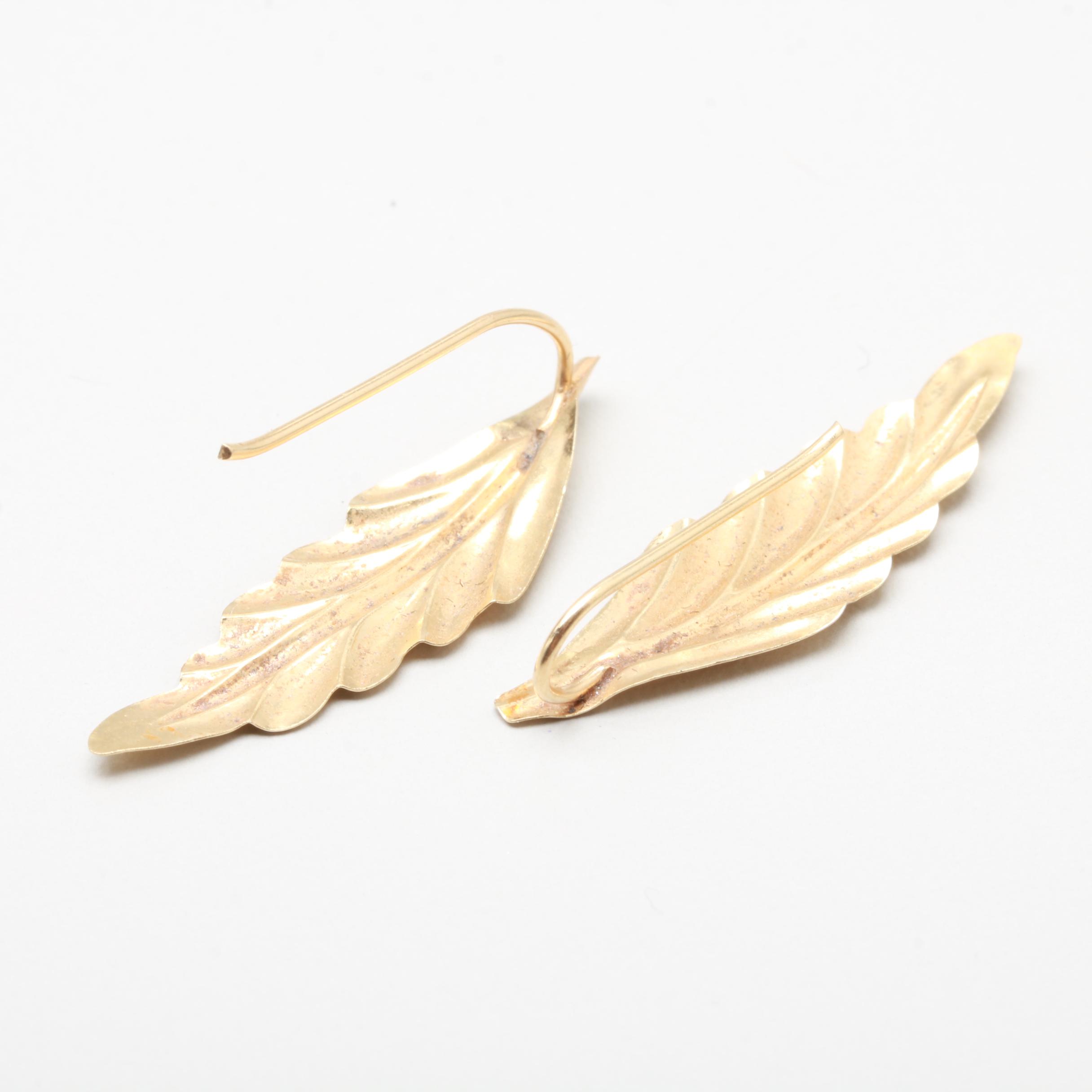 14K Yellow Gold Drop Earrings