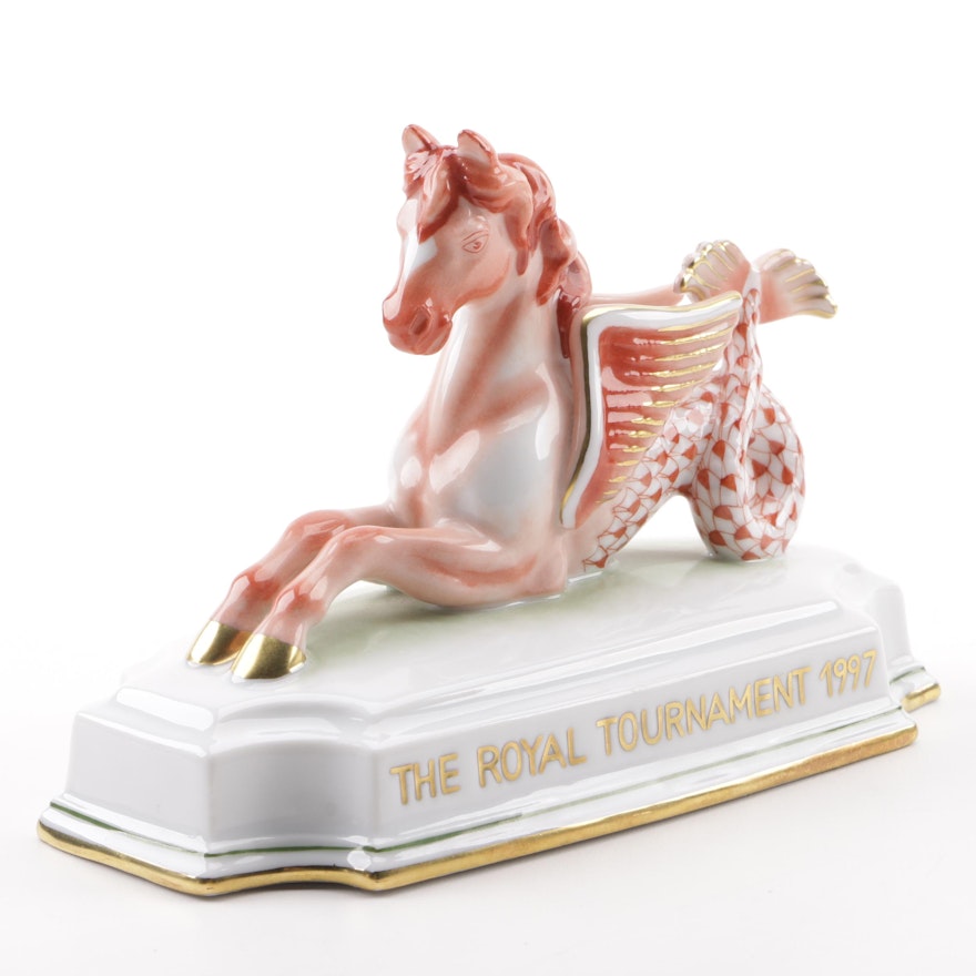 Herend "The Royal Tournament 1997" Hippocamp Porcelain Figurine