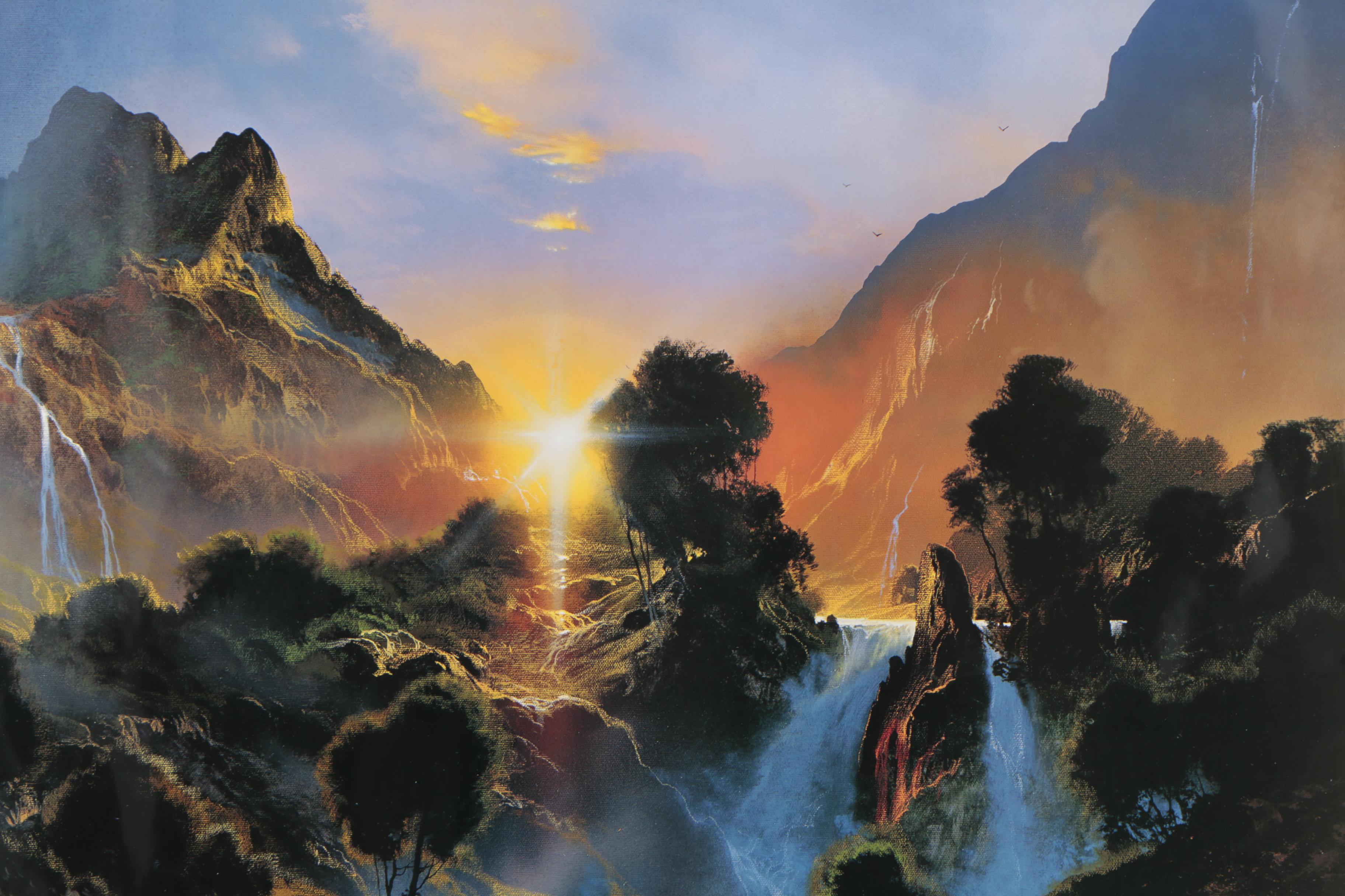 Offset Lithograph after Dale Terbush  "Paradise of the Ancient"