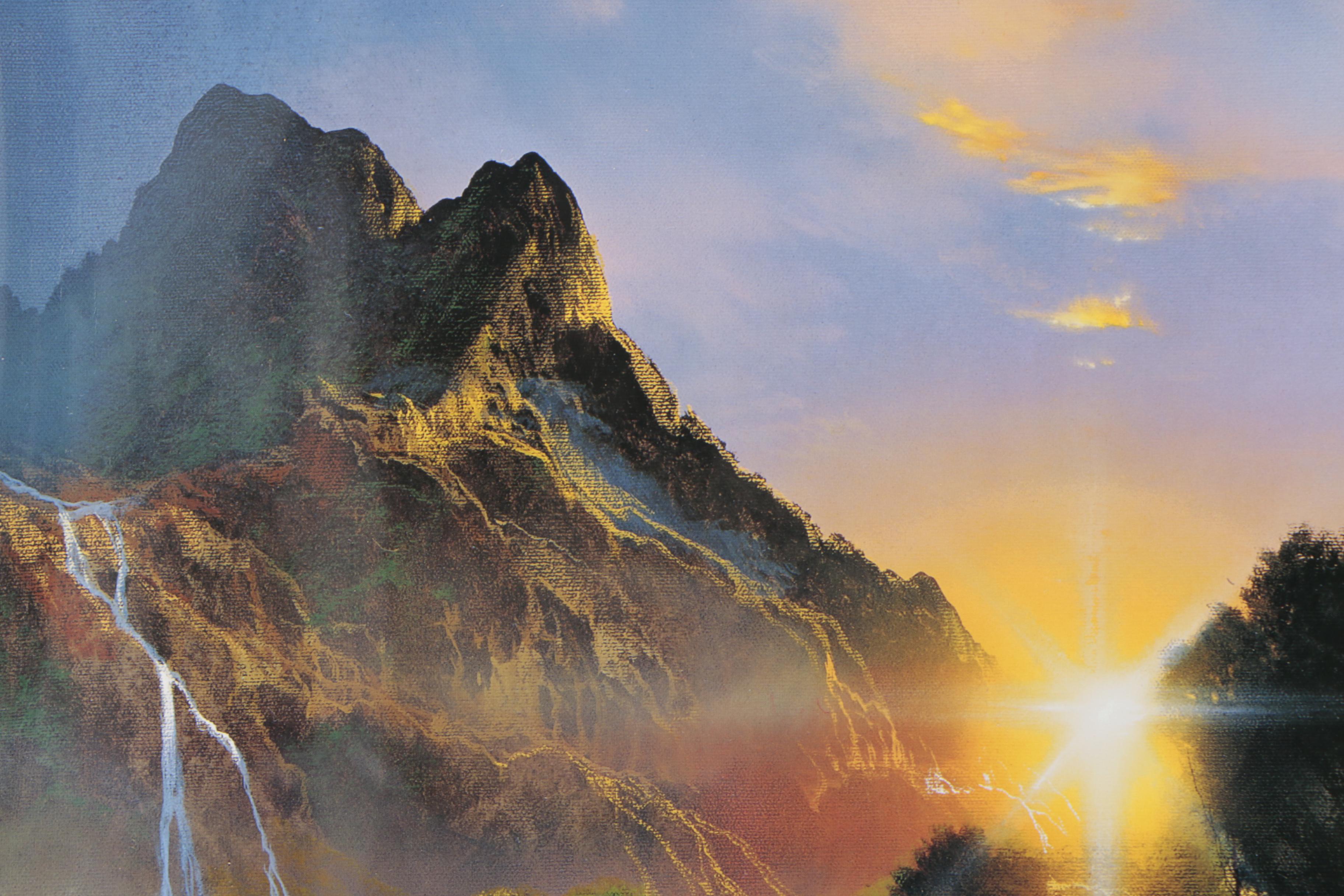 Offset Lithograph after Dale Terbush  "Paradise of the Ancient"