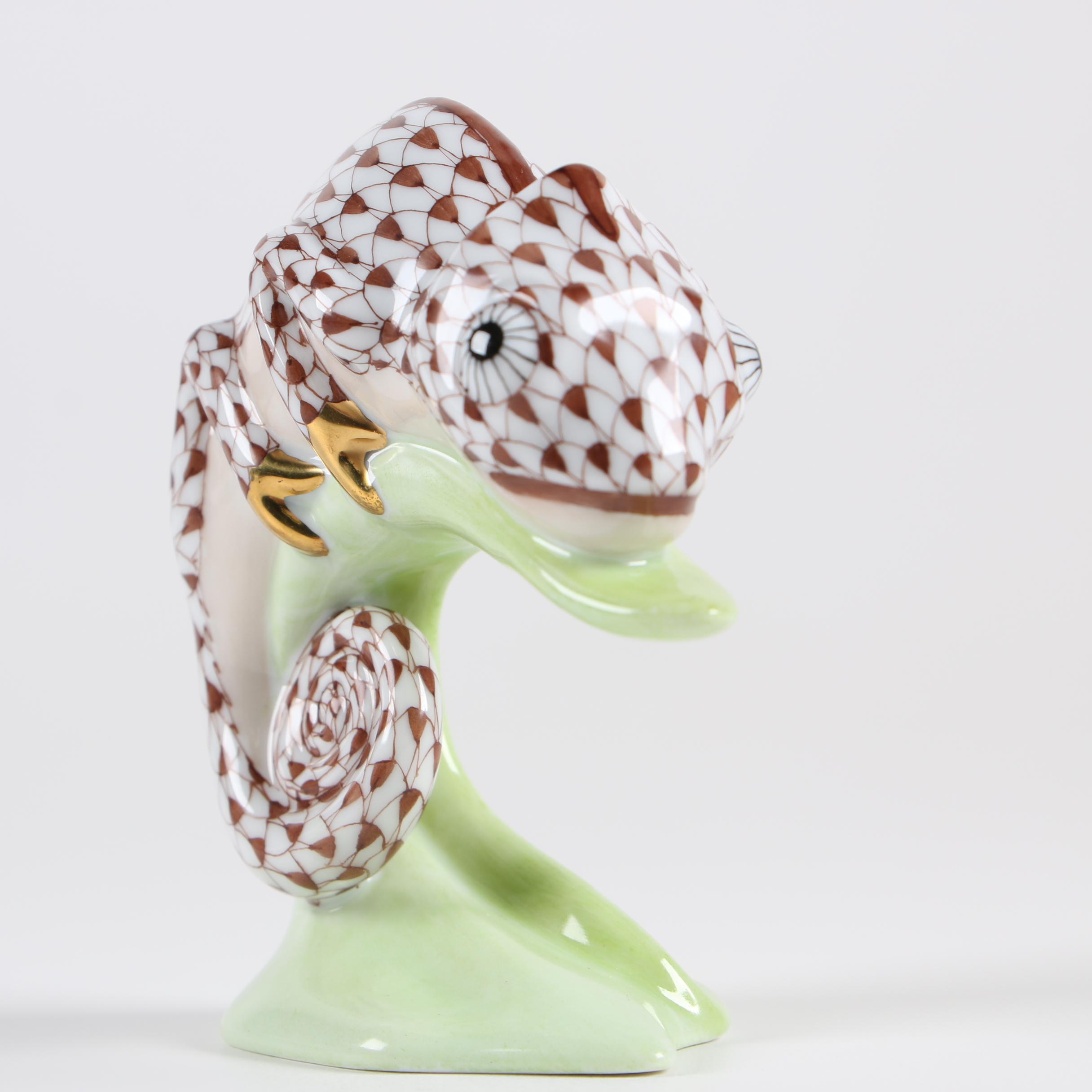 Herend "Chameleon" Porcelain Figurine