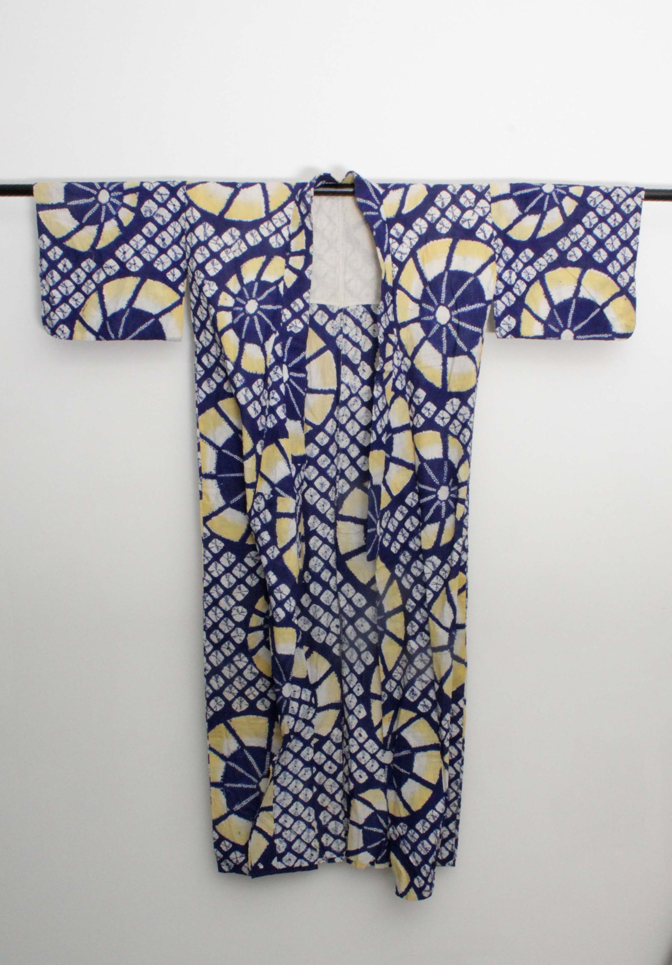 Circa 1870 Antique Handwoven Cotton Yukata Kimono