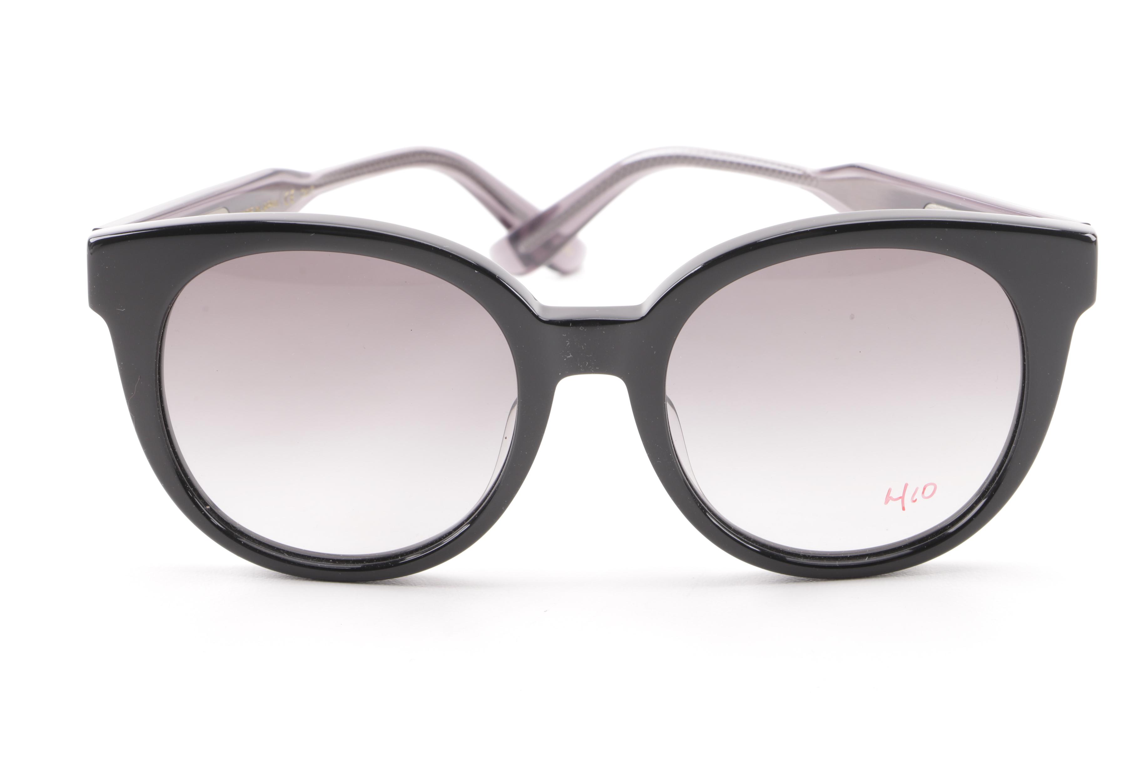 Bottega Veneta Black Framed Round Sunglasses