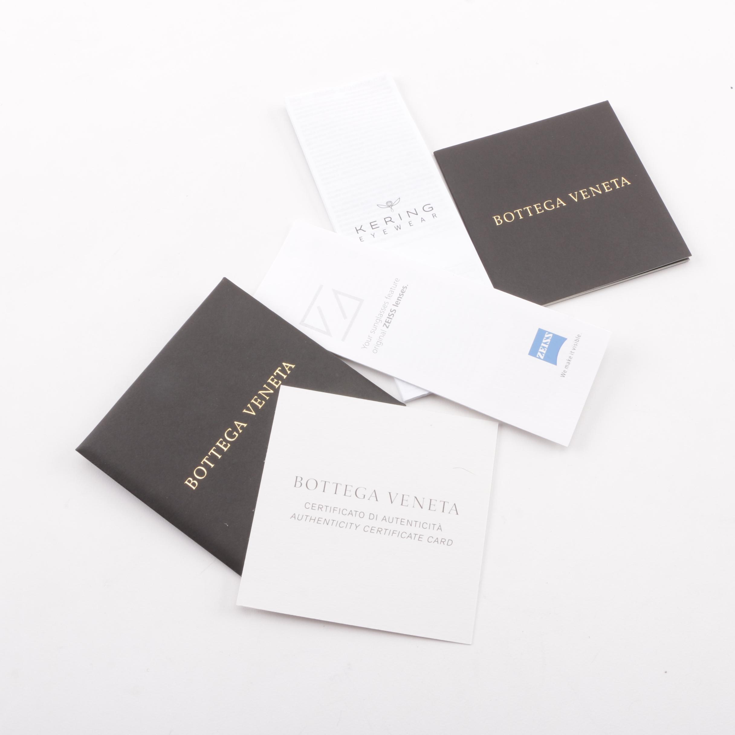 Bottega Veneta Black Framed Round Sunglasses