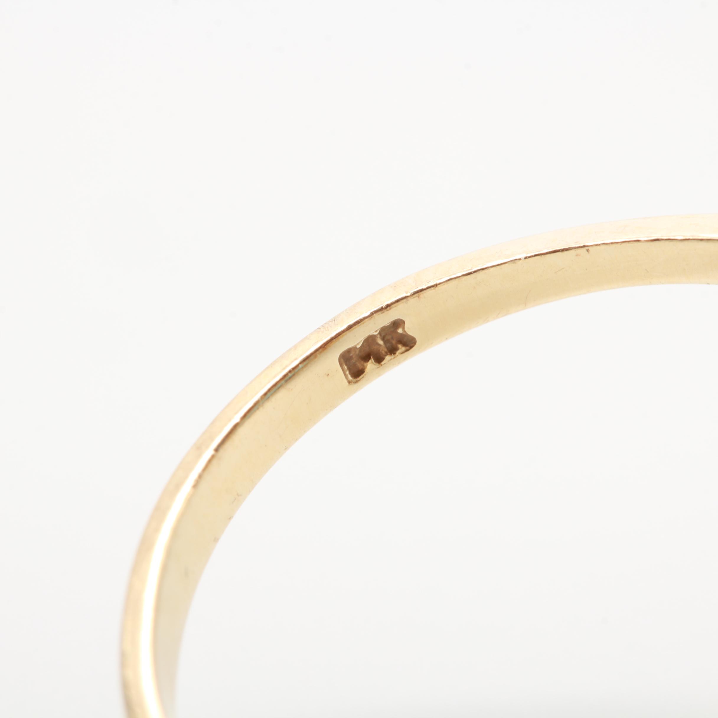 14K Yellow Gold Blue Topaz and Diamond Ring