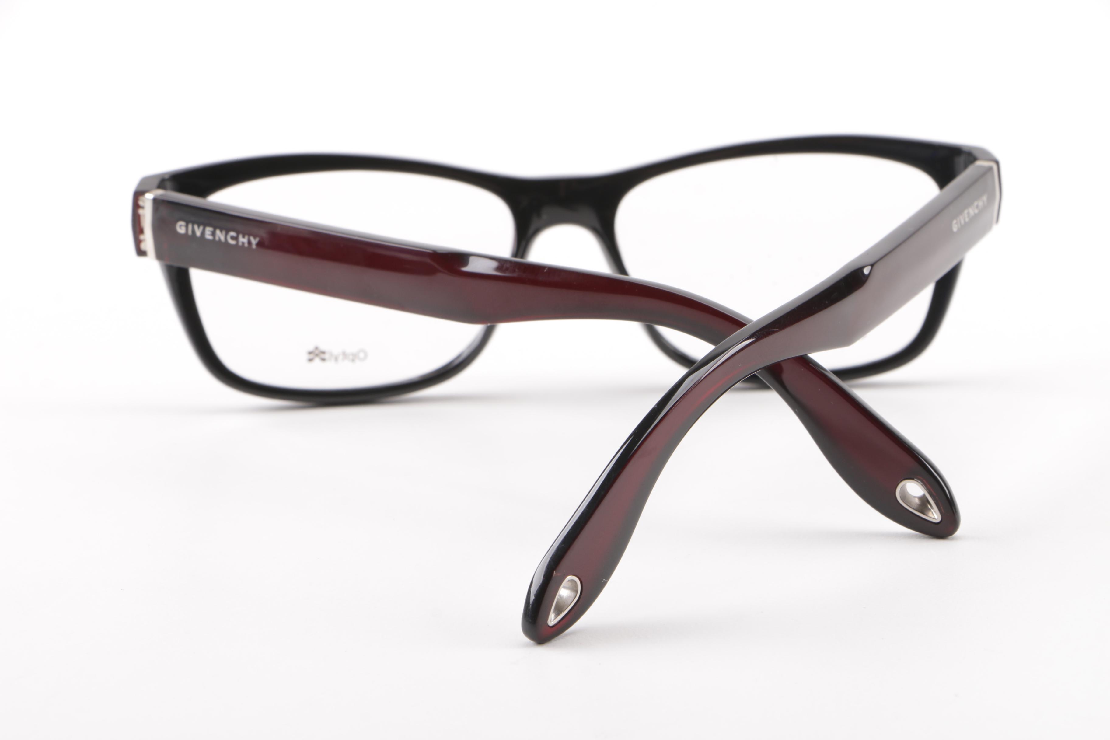 Givenchy Burgundy-Red Framed Eyeglasses