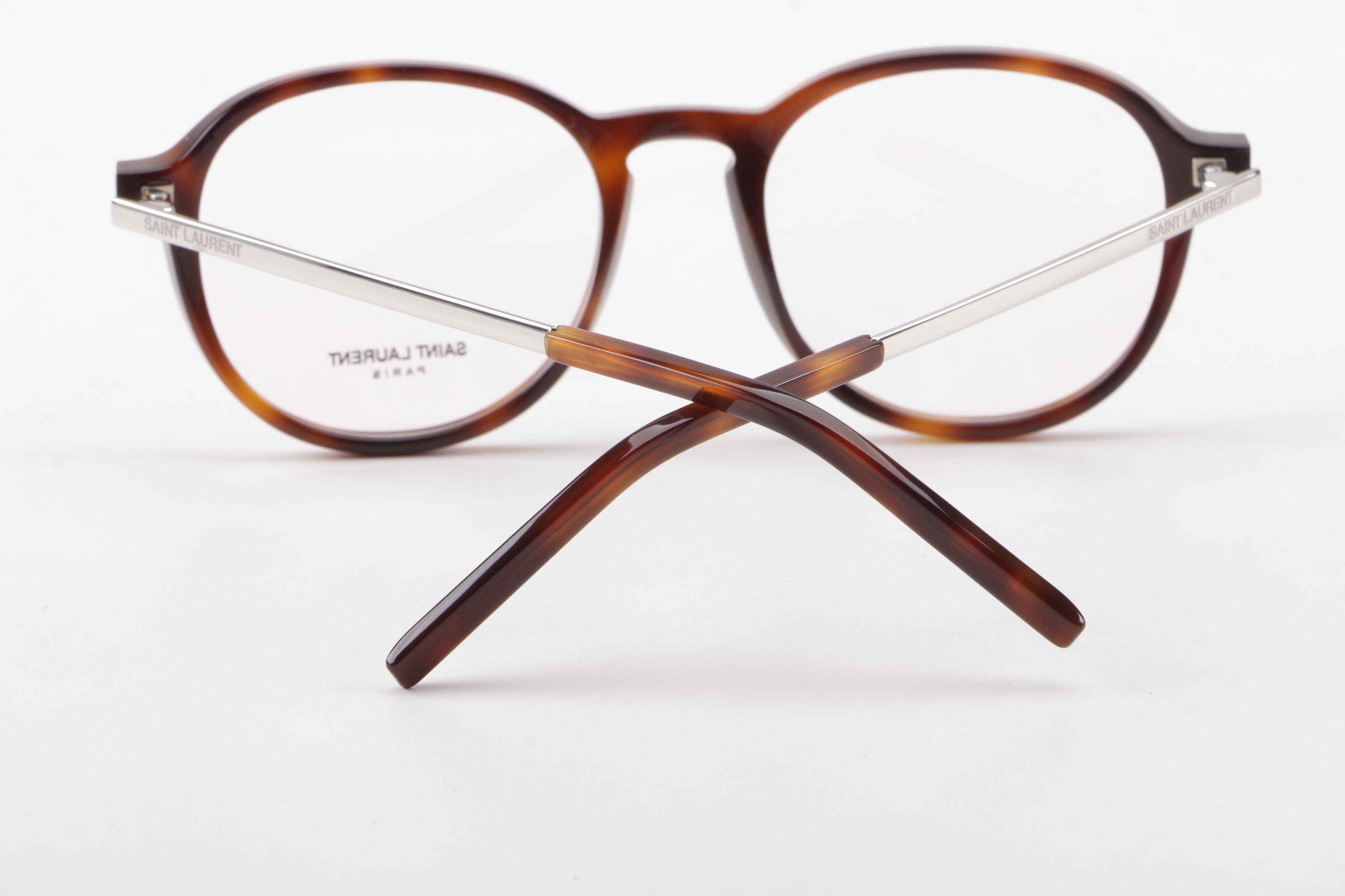 Saint Laurent SL113 Tortoiseshell-Style Eyeglasses with Case