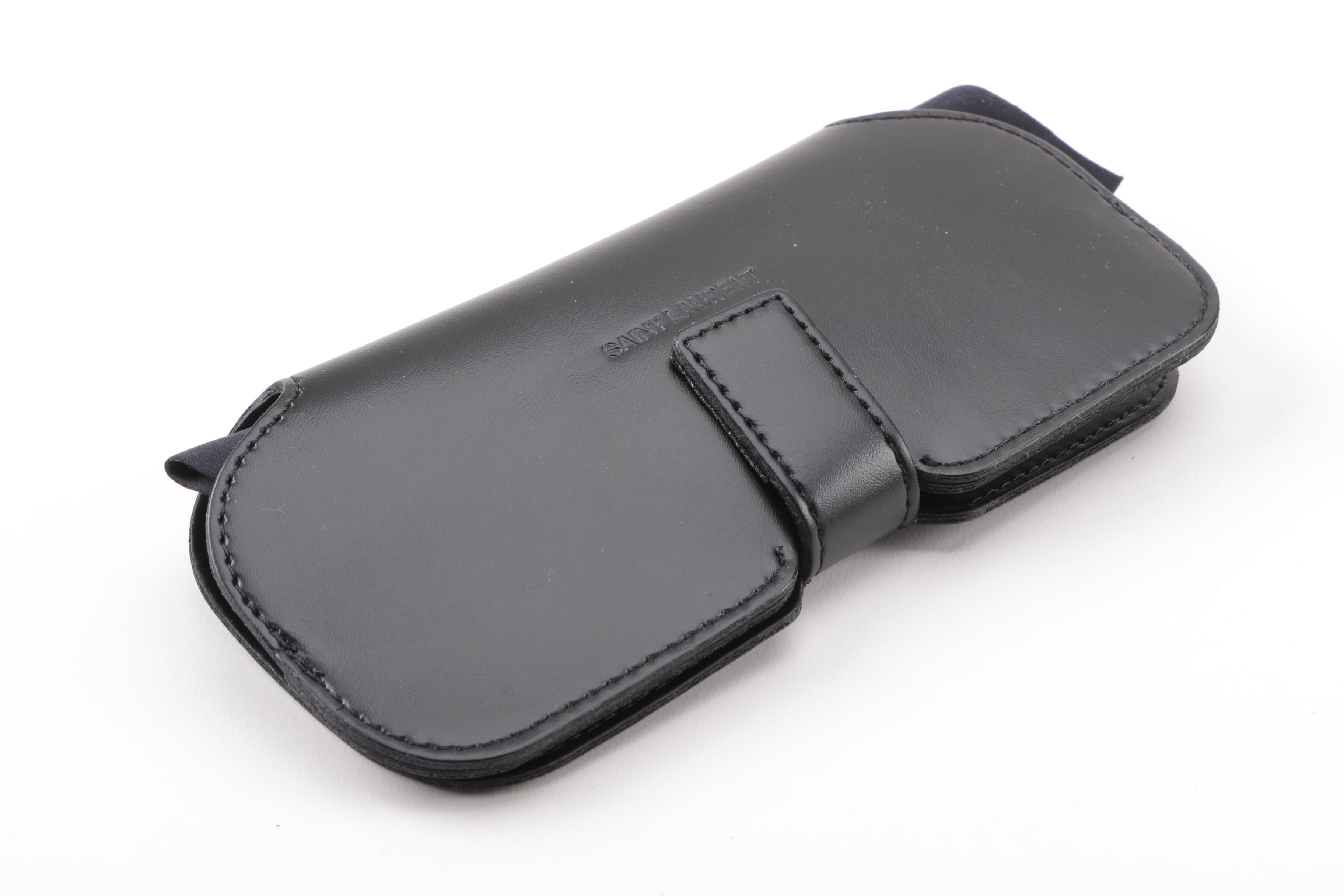 Saint Laurent SL113 Tortoiseshell-Style Eyeglasses with Case