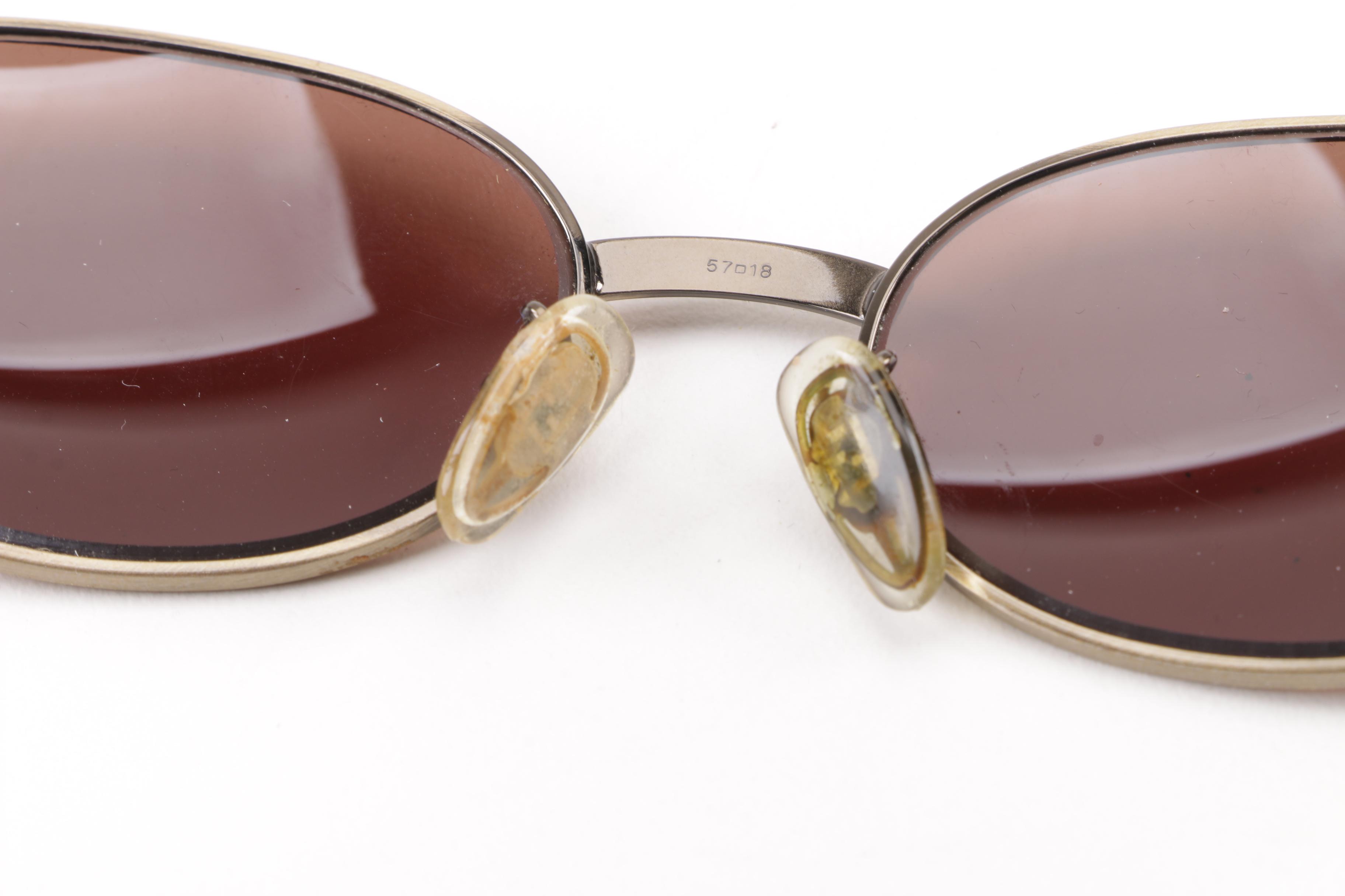 Circa 1980s Vintage Fendi FS 153 Tortoise/Antique Bronze Sunglasses with Cases