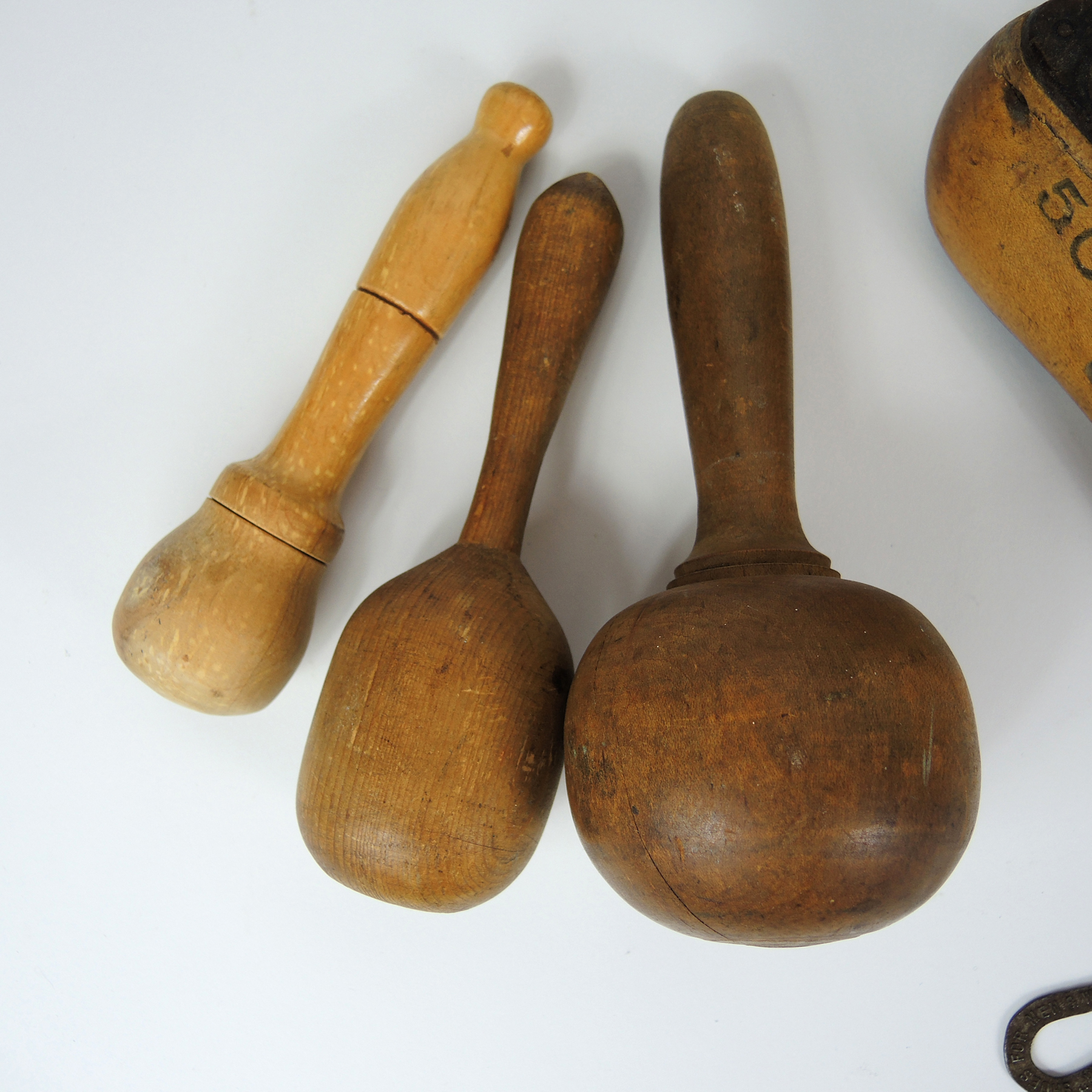 Porcelain Glove Molds, Foot Forms, Darning Eggs and Lace Hook