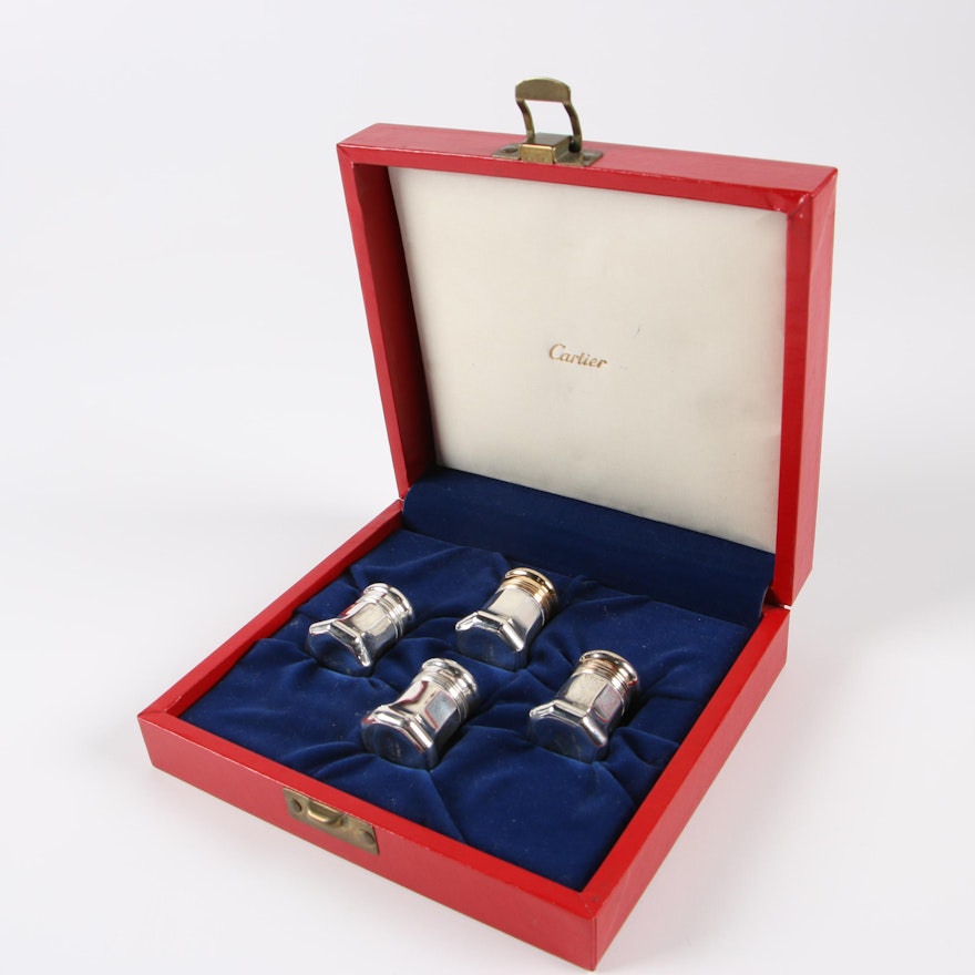 Cartier Sterling Silver Salt and Pepper Shaker Set