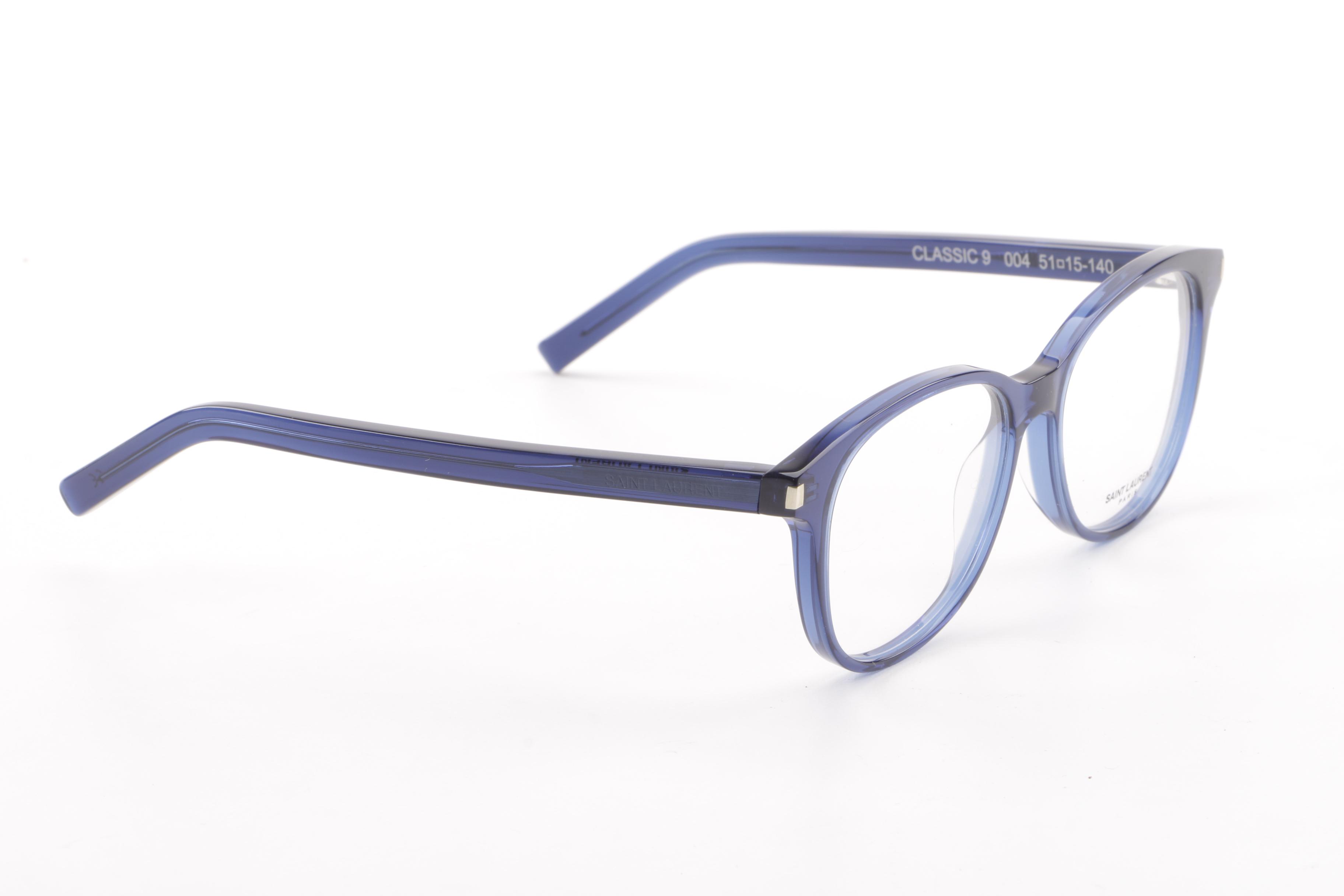 Saint Laurent Classic 9 Transparent Blue Framed Eyeglasses