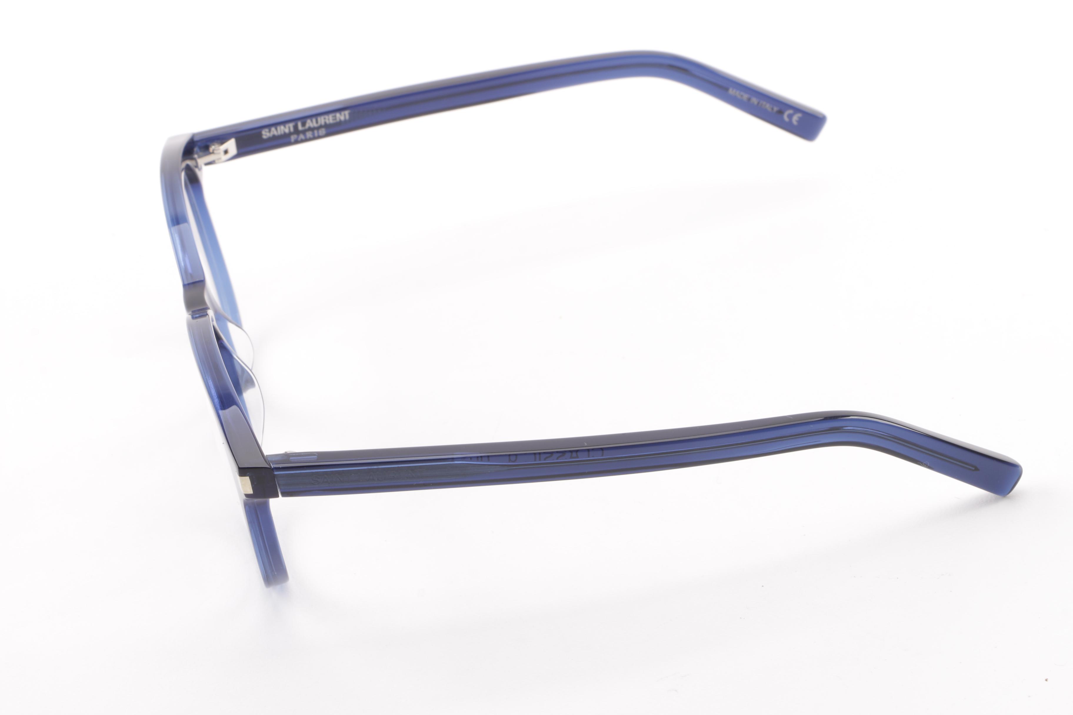 Saint Laurent Classic 9 Transparent Blue Framed Eyeglasses
