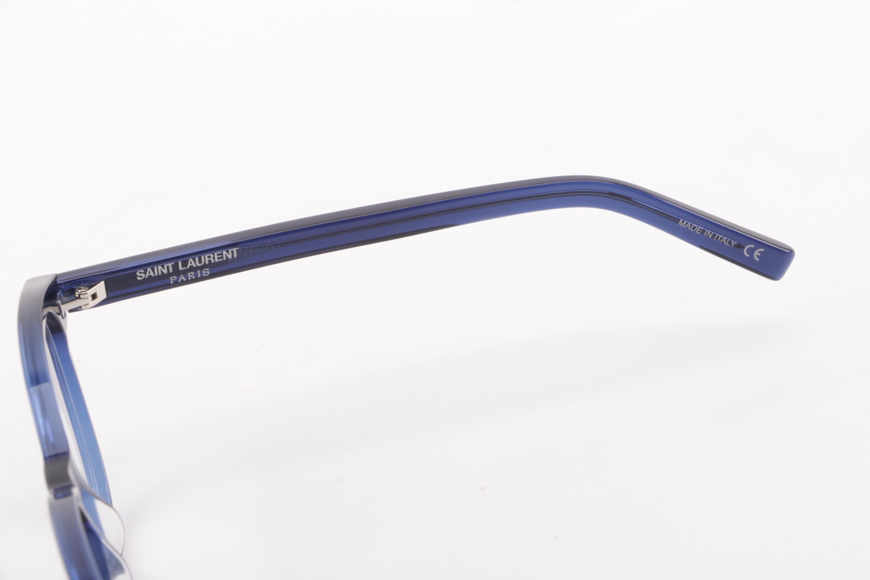Saint Laurent Classic 9 Transparent Blue Framed Eyeglasses