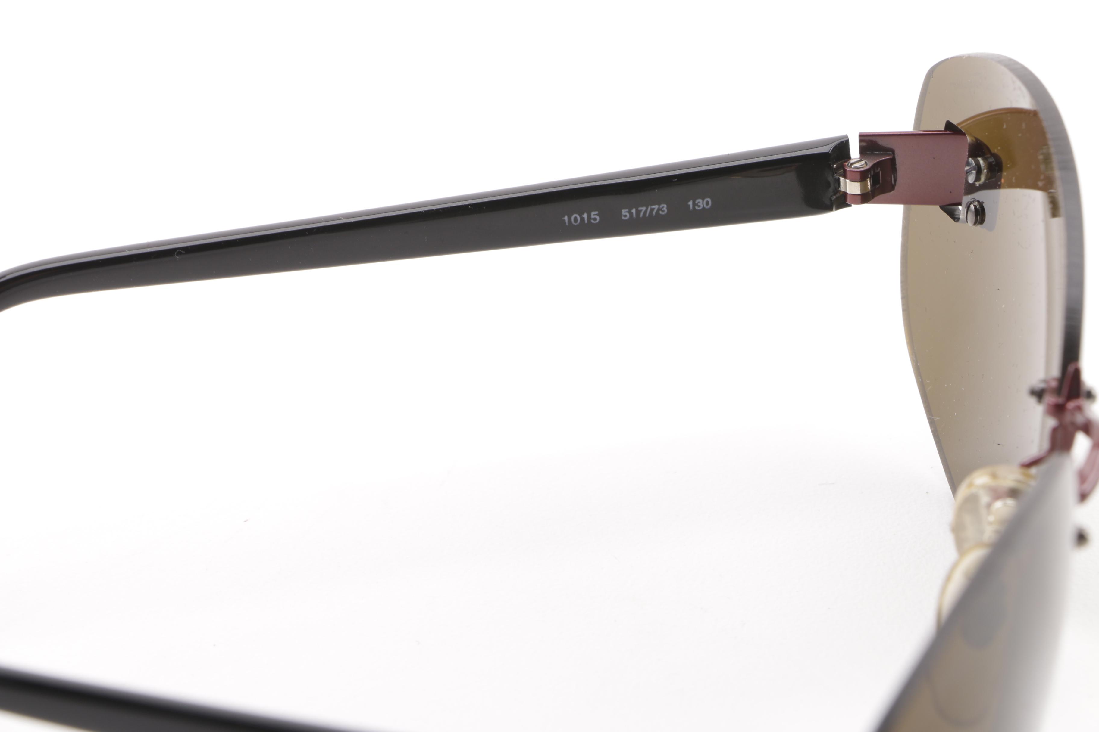 1990s Salvatore Ferragamo 1015 Rimless Sunglasses with Case