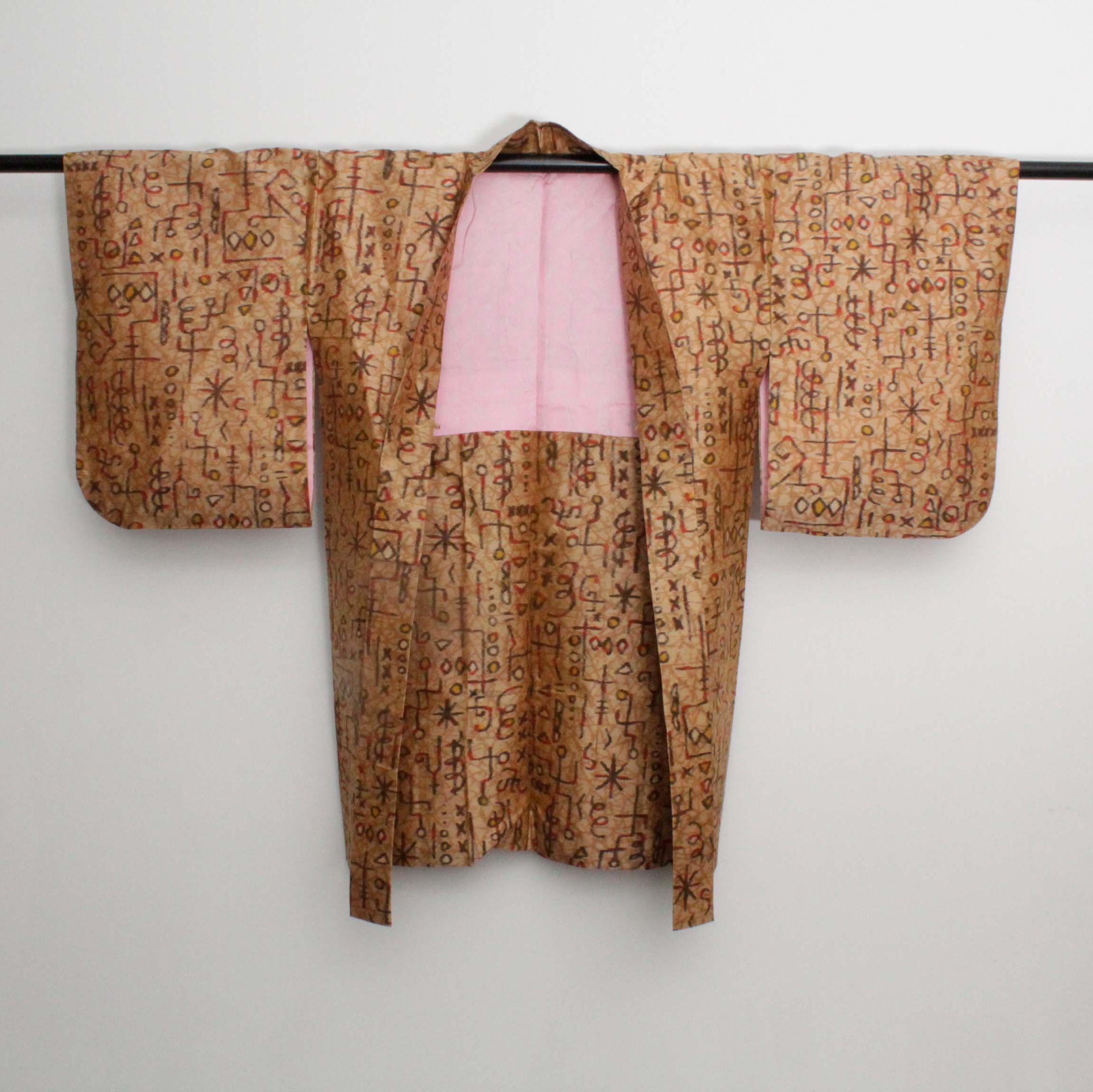 Circa 1930s Vintage Handwoven Meisen Silk Haori Jacket
