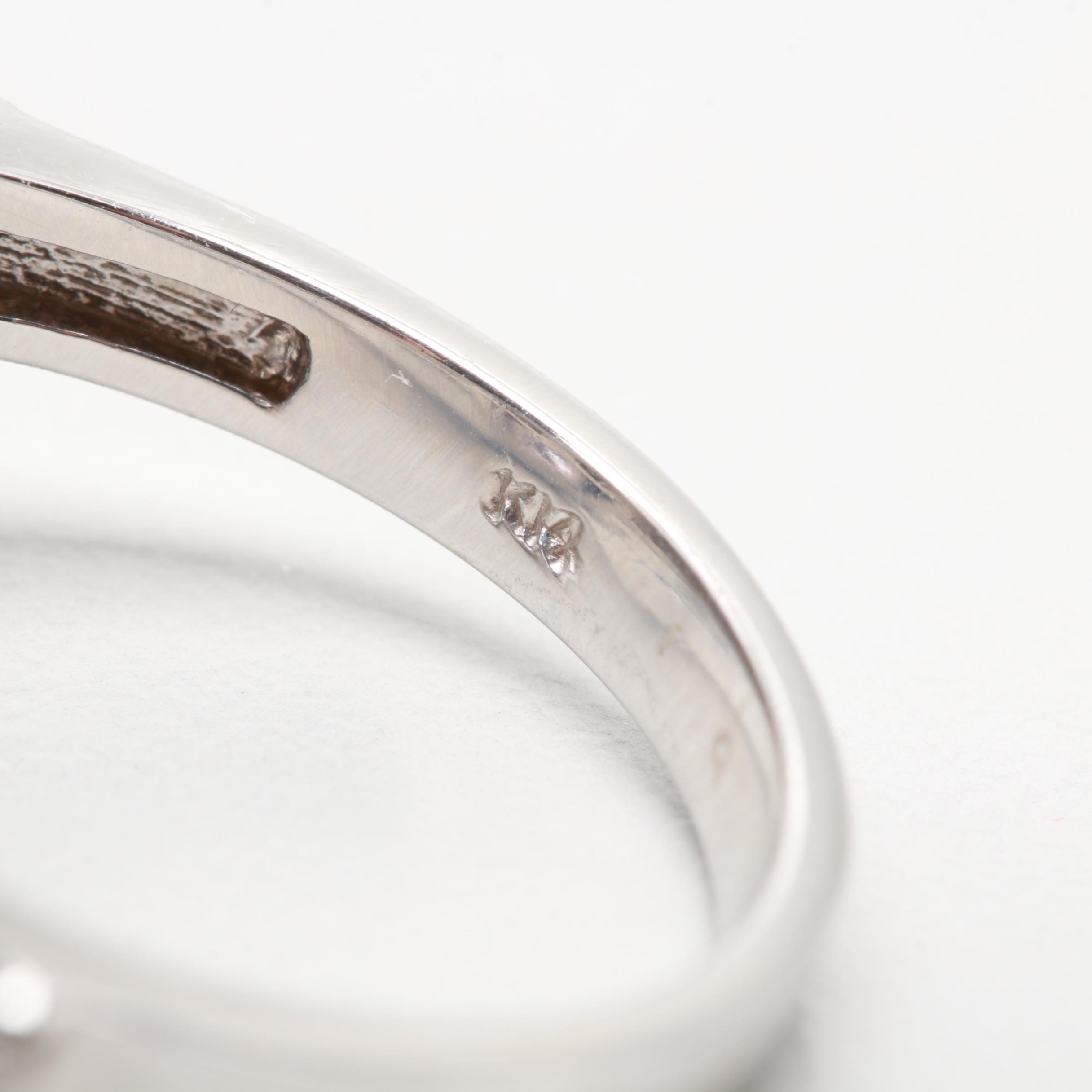 14K White Gold 5.46 CT Tanzanite and Diamond Ring