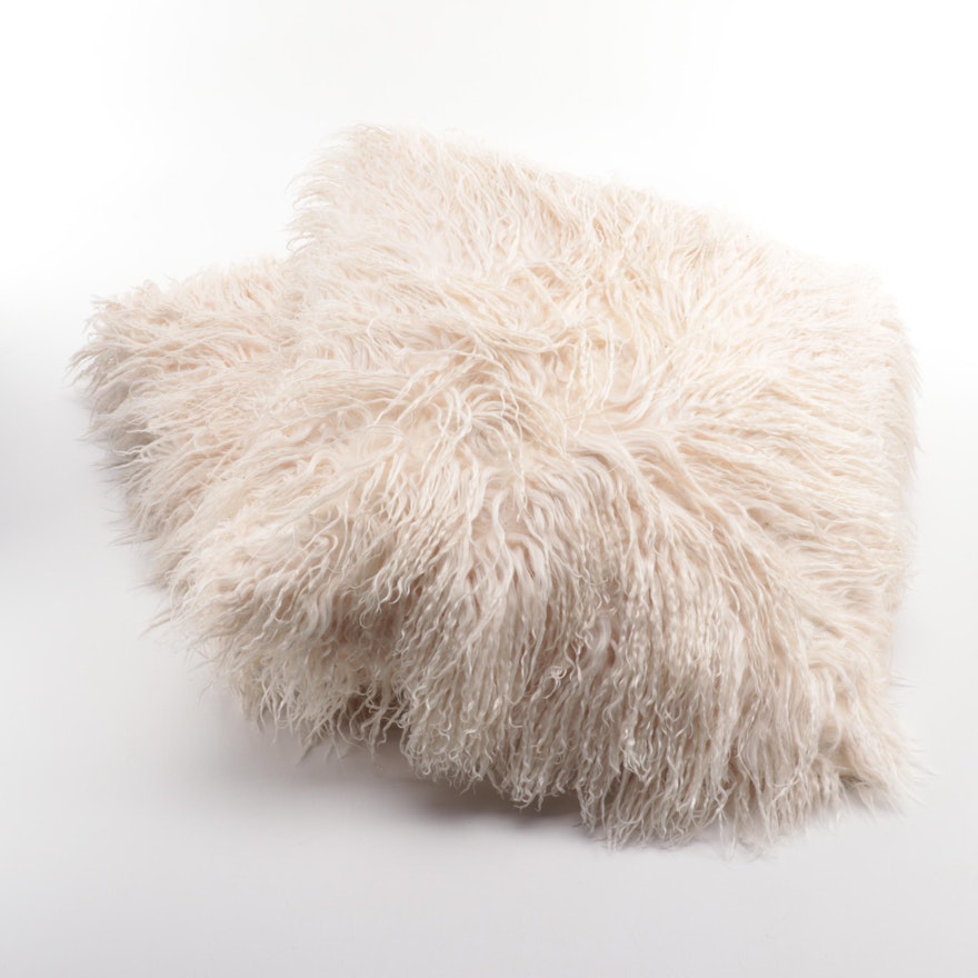 Mongolian Lamb Fur Pillows.