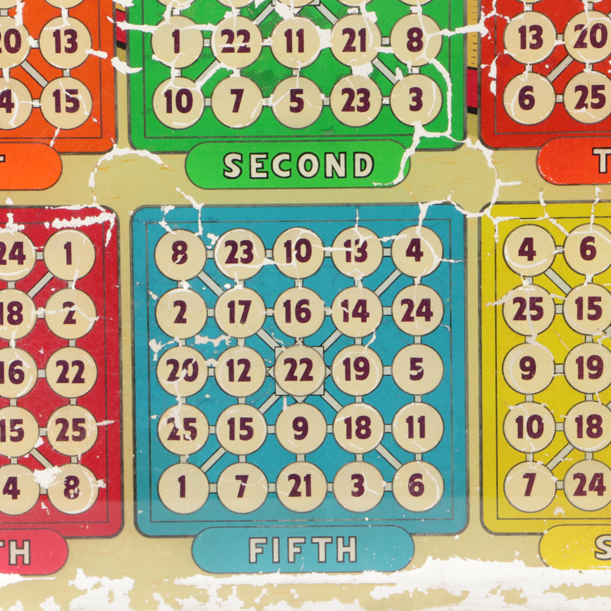 1960s Reverse-Glass Screen-printed Arcade Game Cover