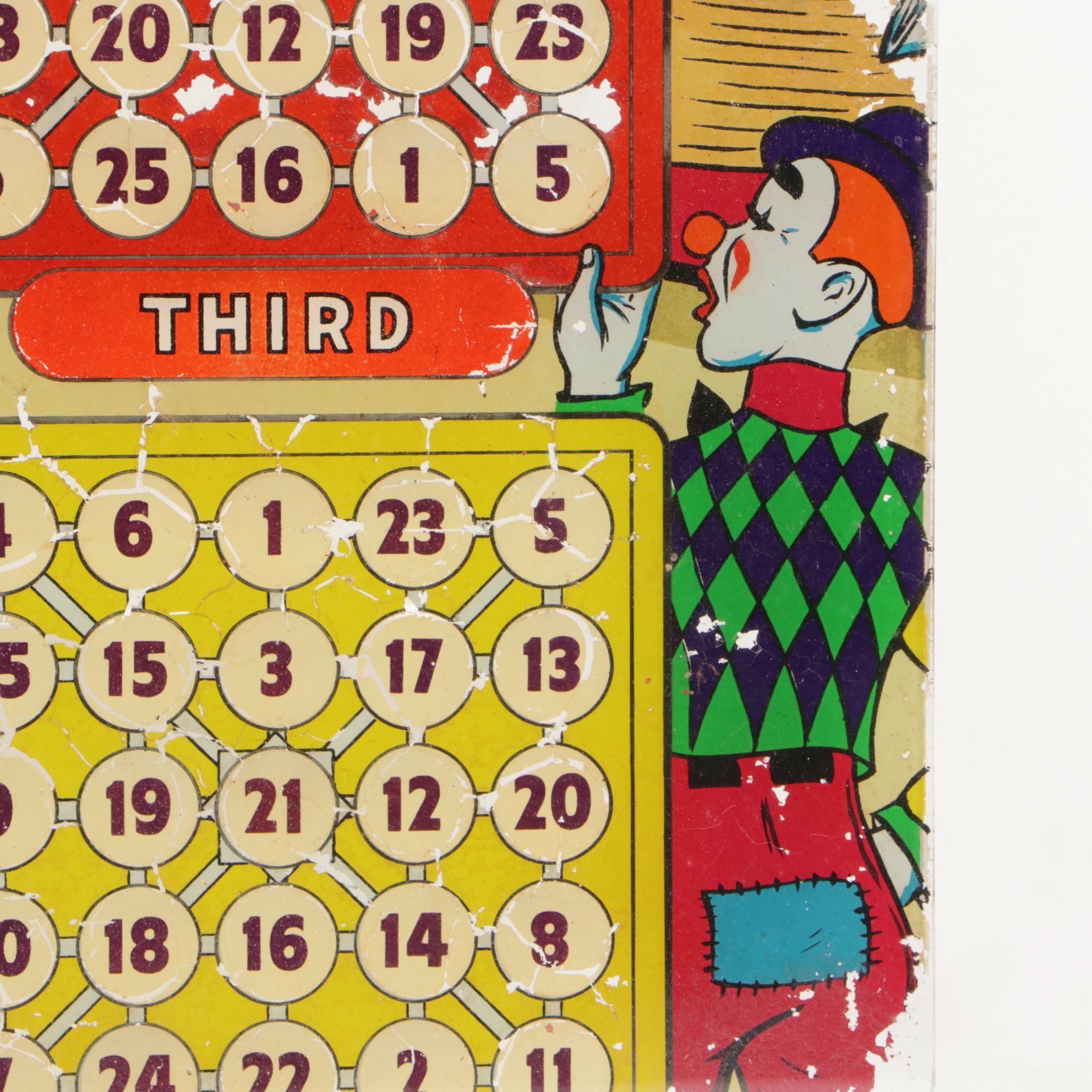 1960s Reverse-Glass Screen-printed Arcade Game Cover