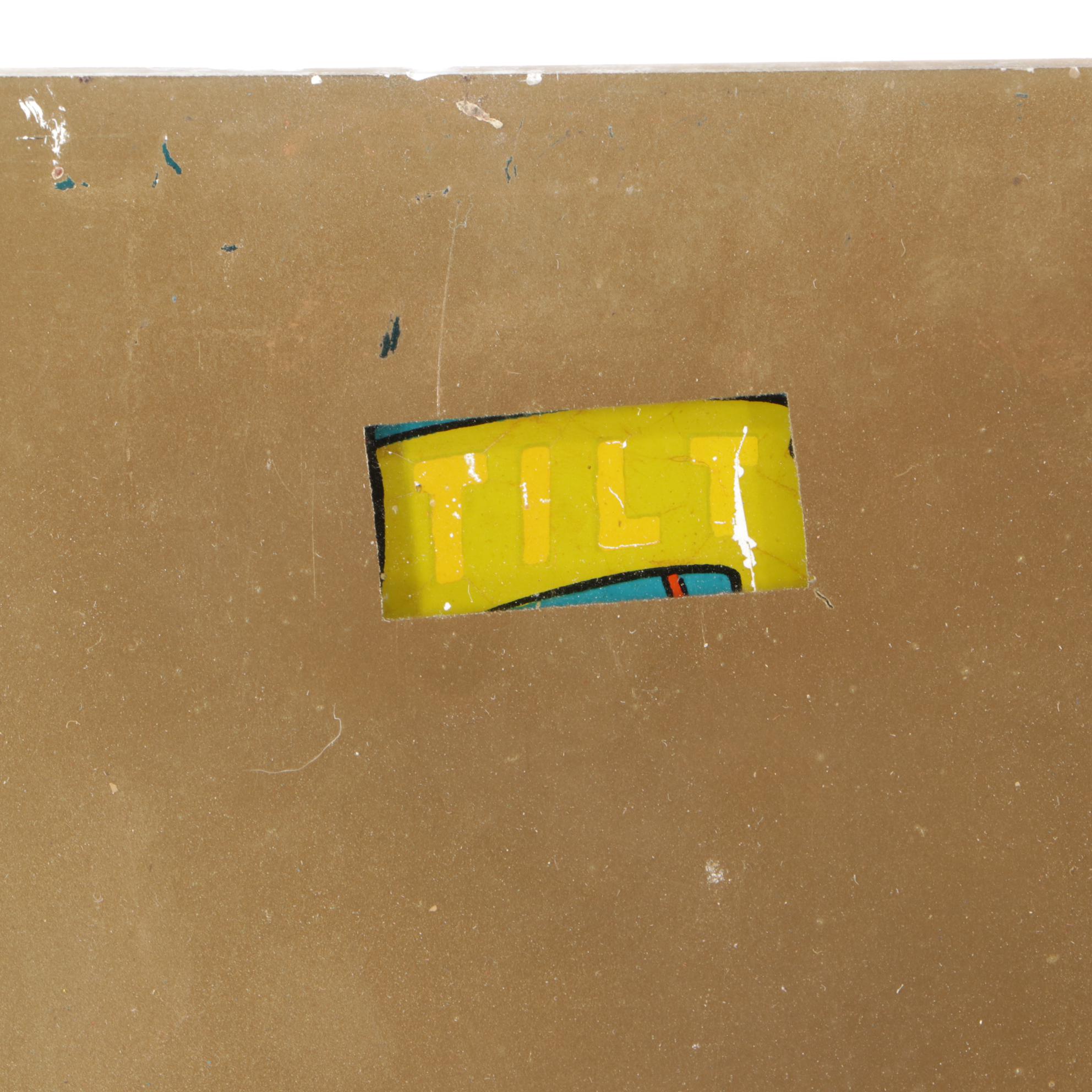 1960s Reverse-Glass Screen-printed Arcade Game Cover