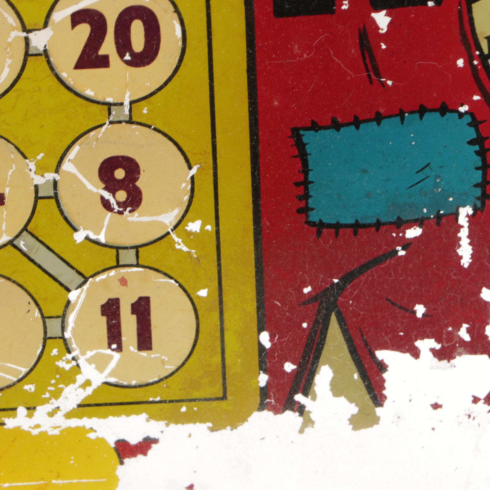 1960s Reverse-Glass Screen-printed Arcade Game Cover