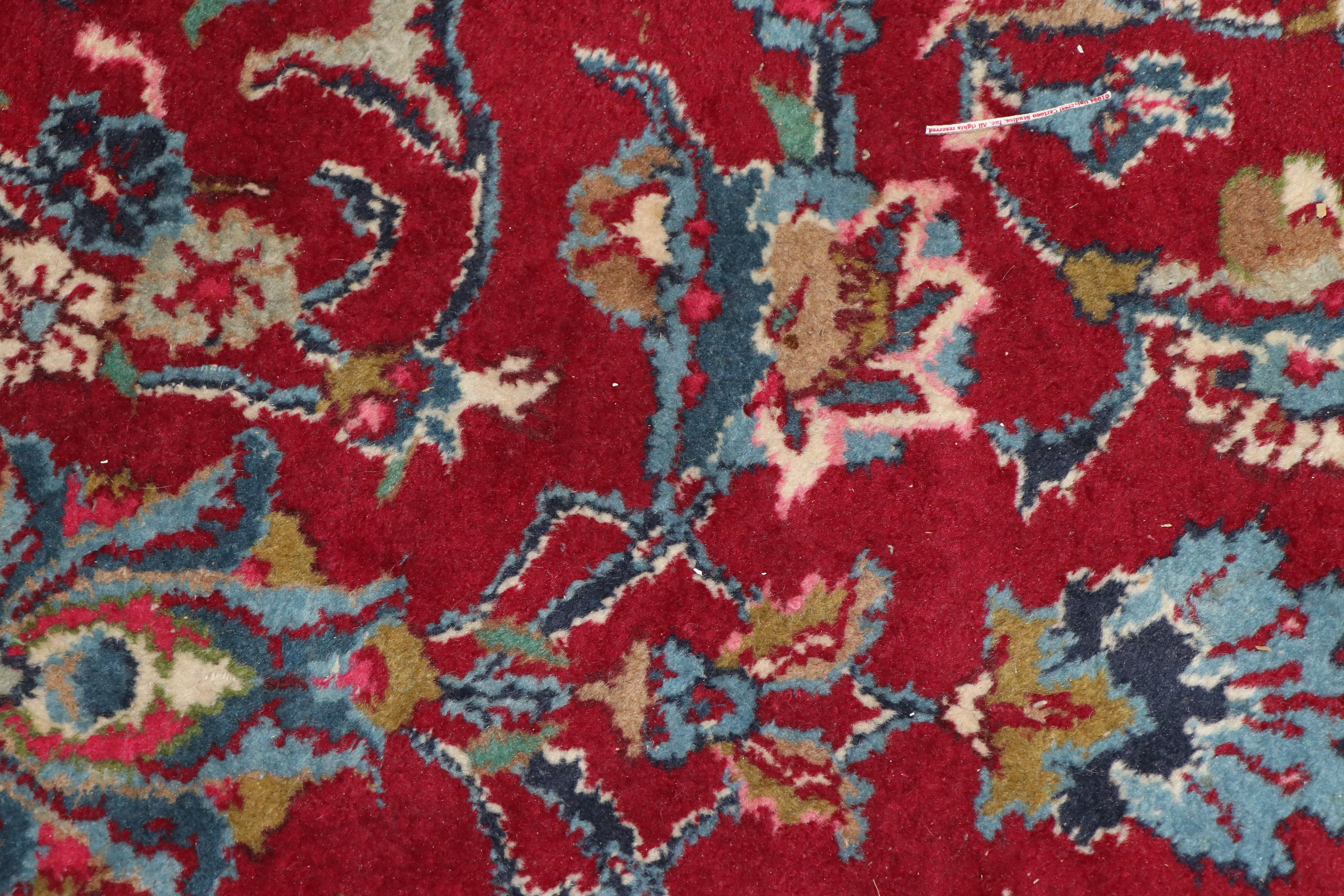 Hand-Knotted Persian Tabriz Wool Room Sized Rug