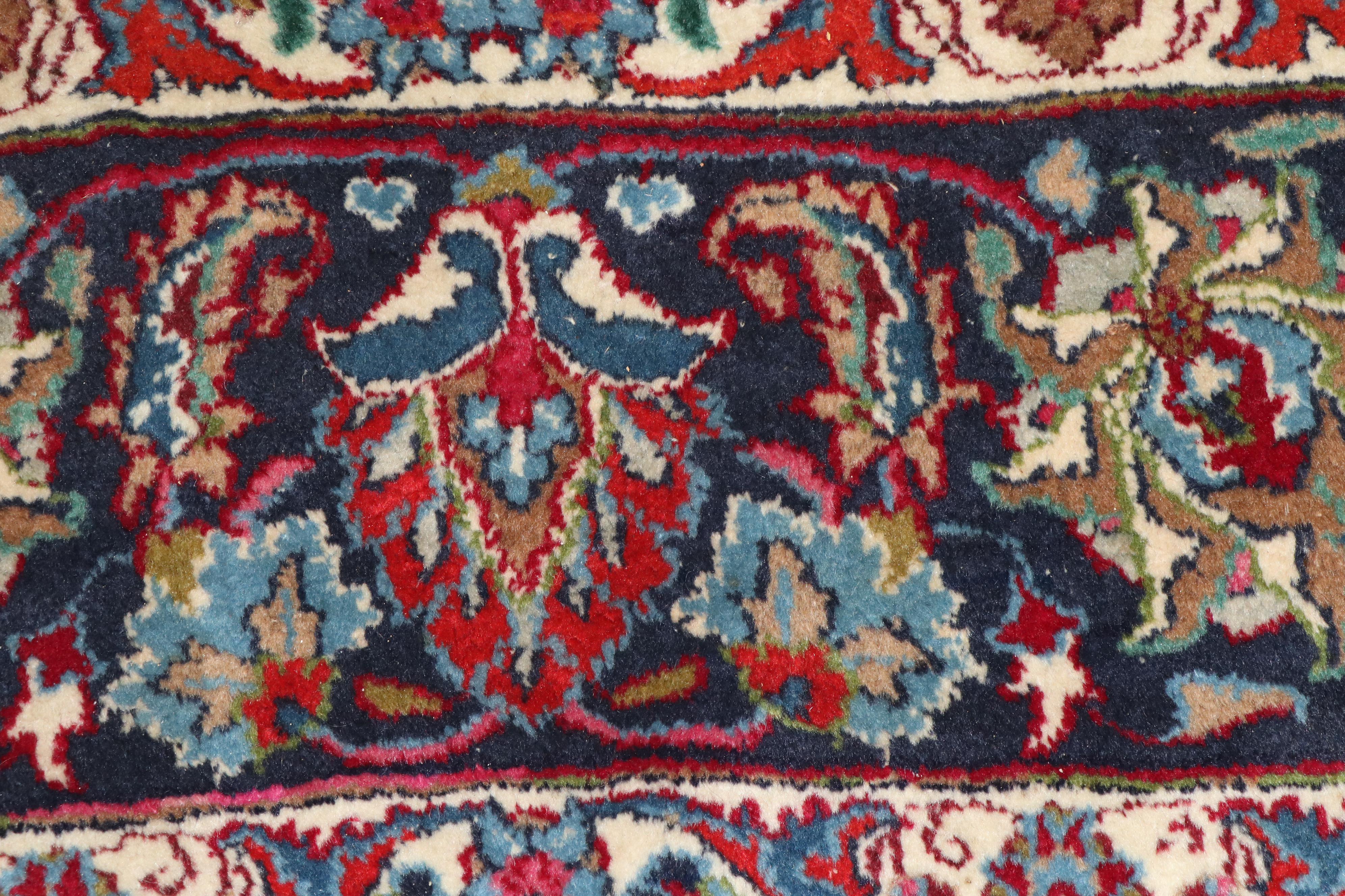 Hand-Knotted Persian Tabriz Wool Room Sized Rug