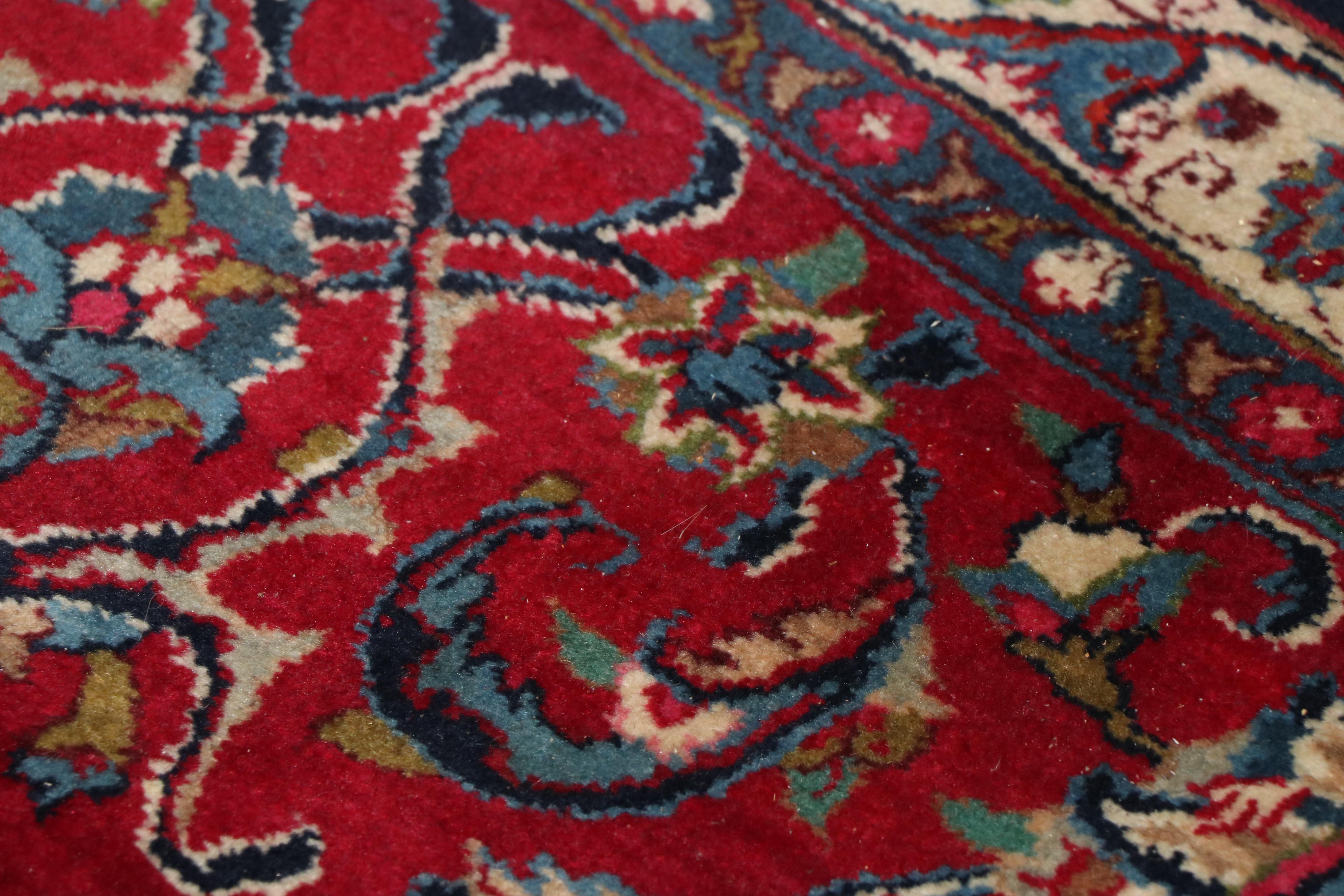 Hand-Knotted Persian Tabriz Wool Room Sized Rug