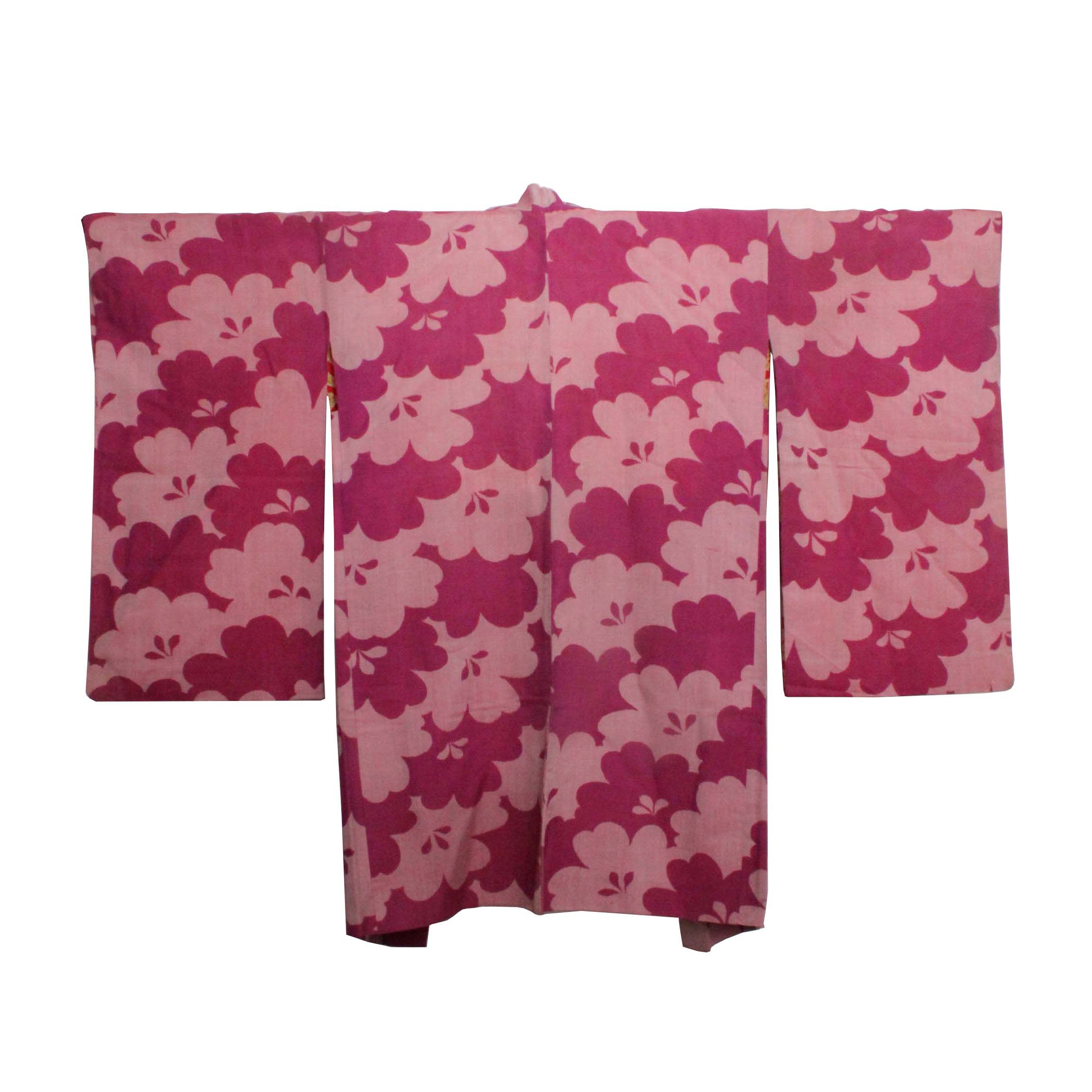 Circa 1920 Vintage Handwoven Silk and Hemp Haori Jacket