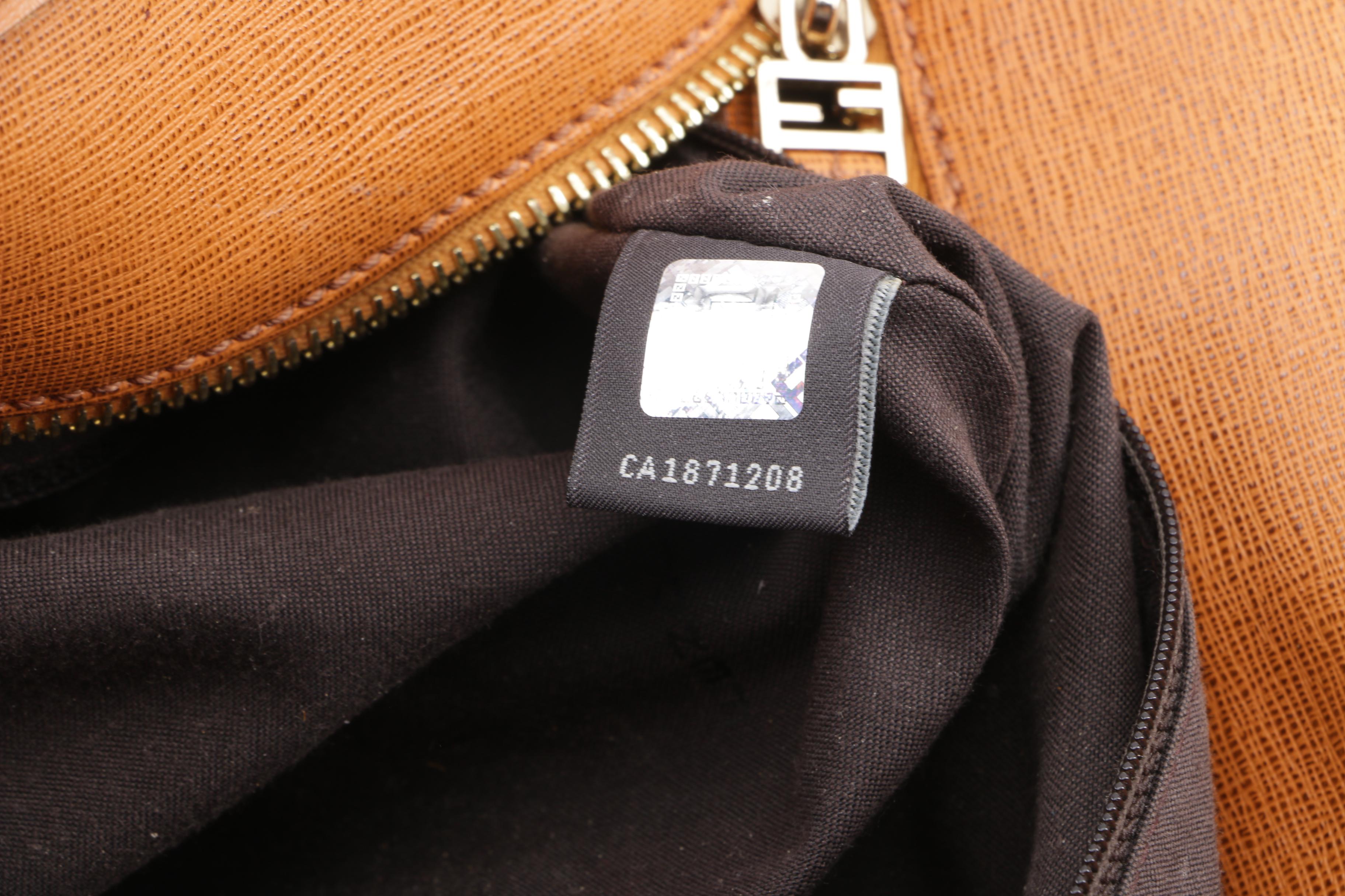 Fendi Zucca Canvas Leather-Trimmed Tote Bag