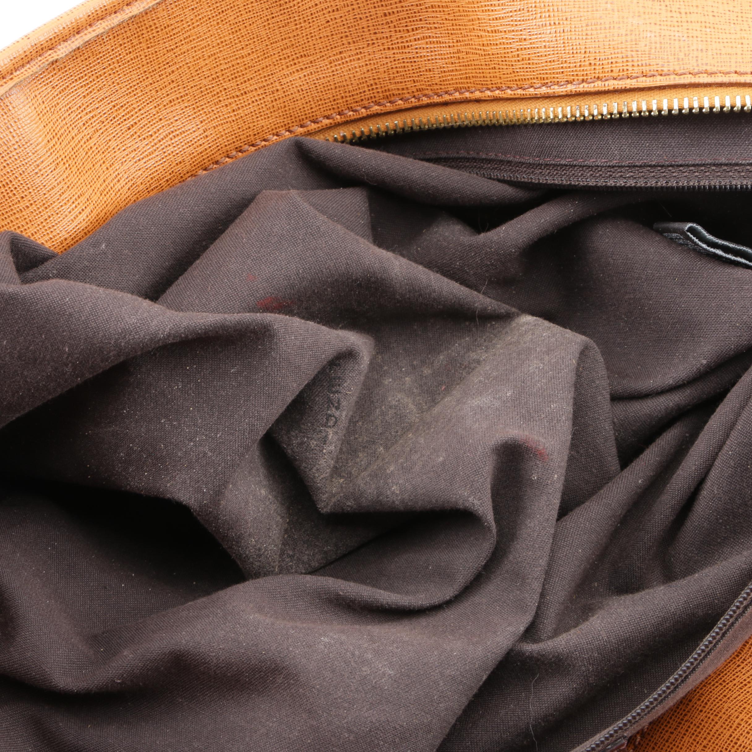 Fendi Zucca Canvas Leather-Trimmed Tote Bag