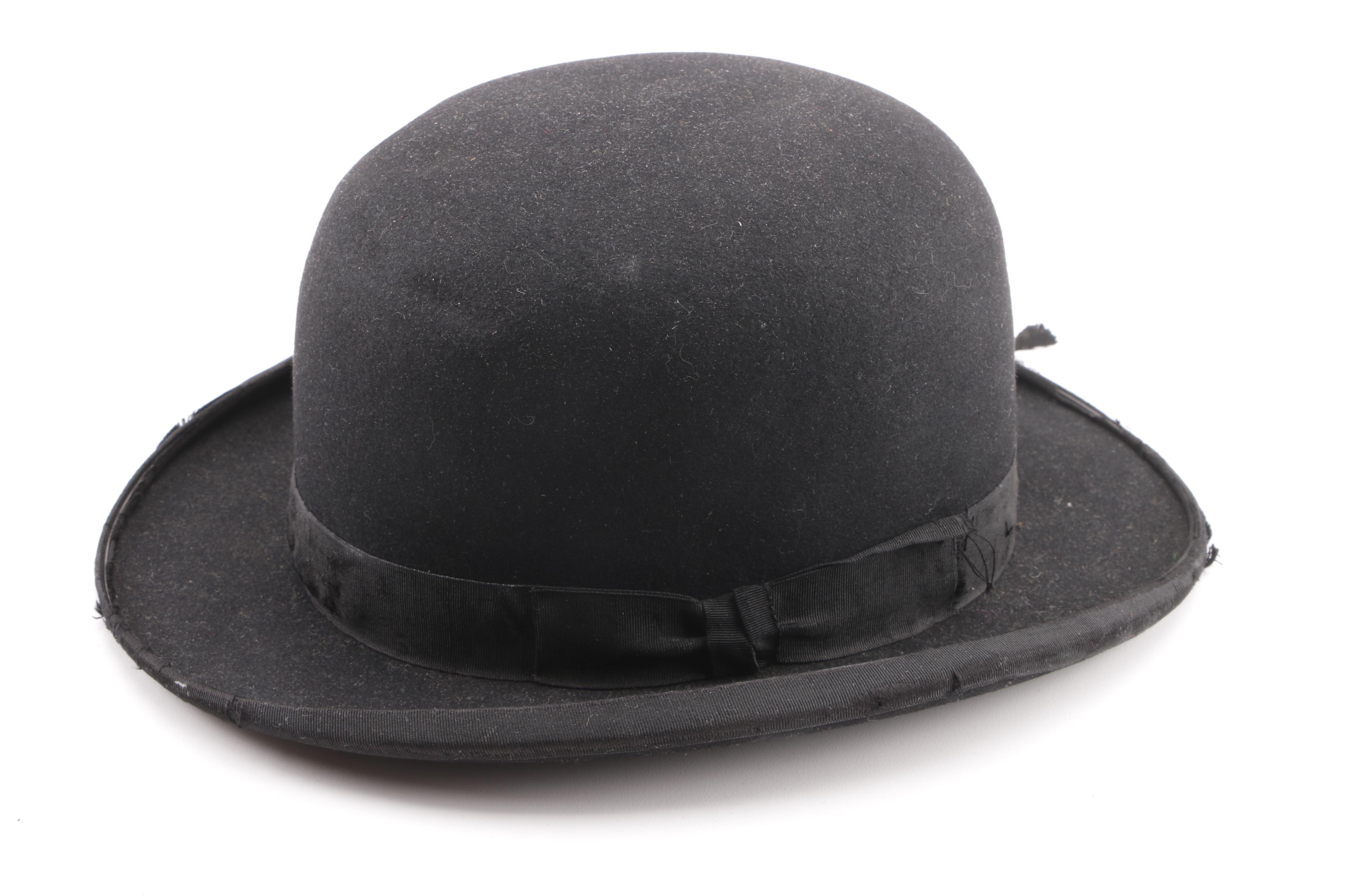 Adam Hats "The Dewey" Black Fur Felt Hat with Beaver Brand Hats Box