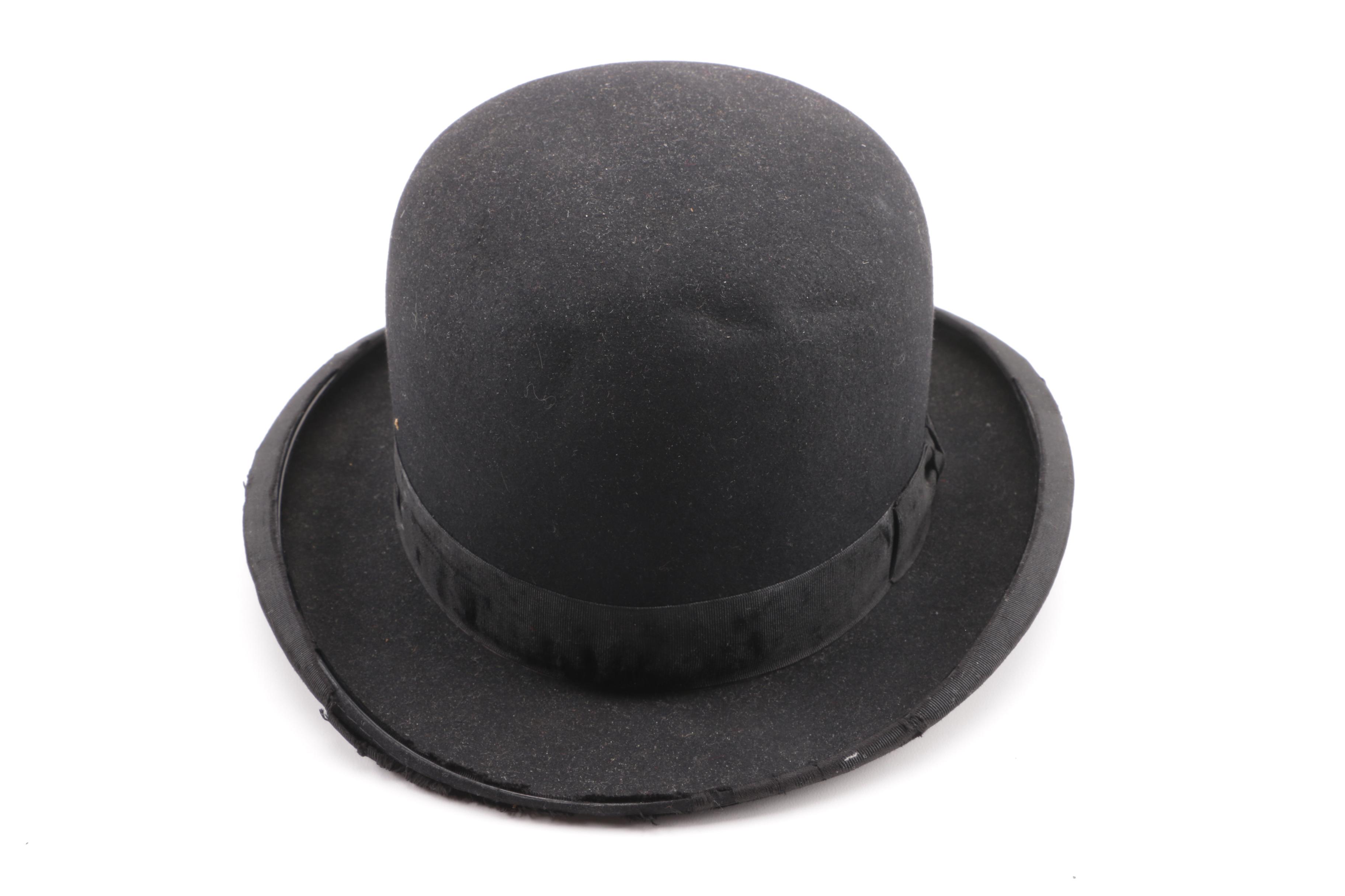 Adam Hats "The Dewey" Black Fur Felt Hat with Beaver Brand Hats Box