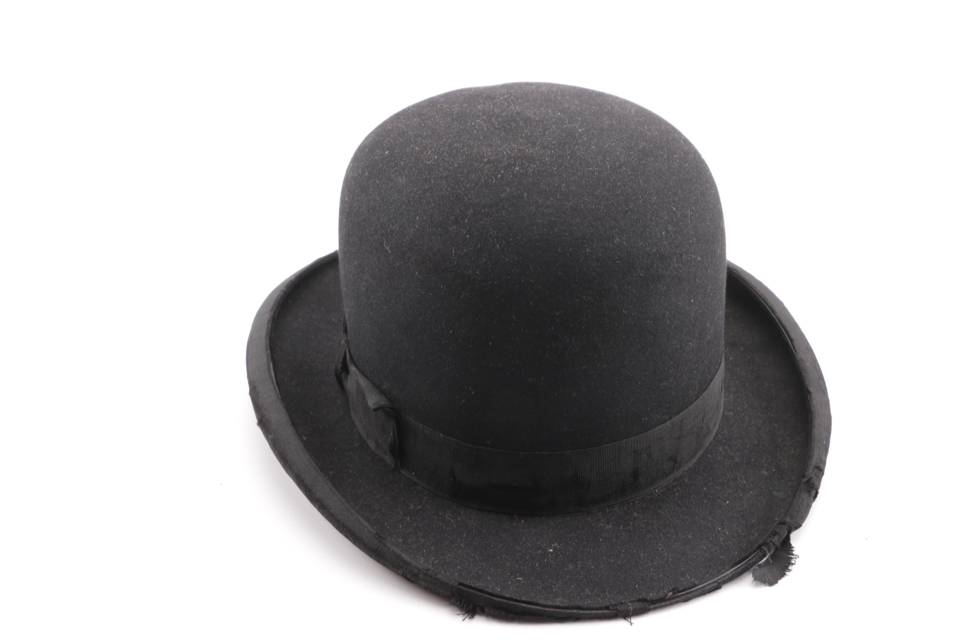 Adam Hats "The Dewey" Black Fur Felt Hat with Beaver Brand Hats Box