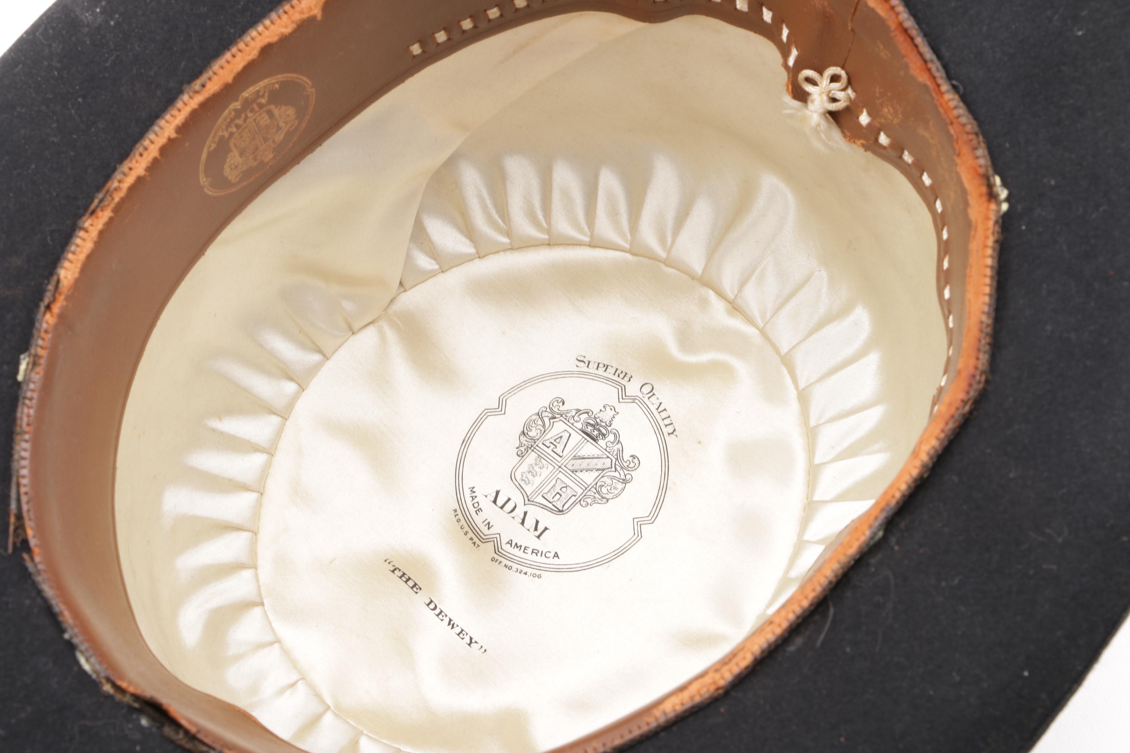 Adam Hats "The Dewey" Black Fur Felt Hat with Beaver Brand Hats Box