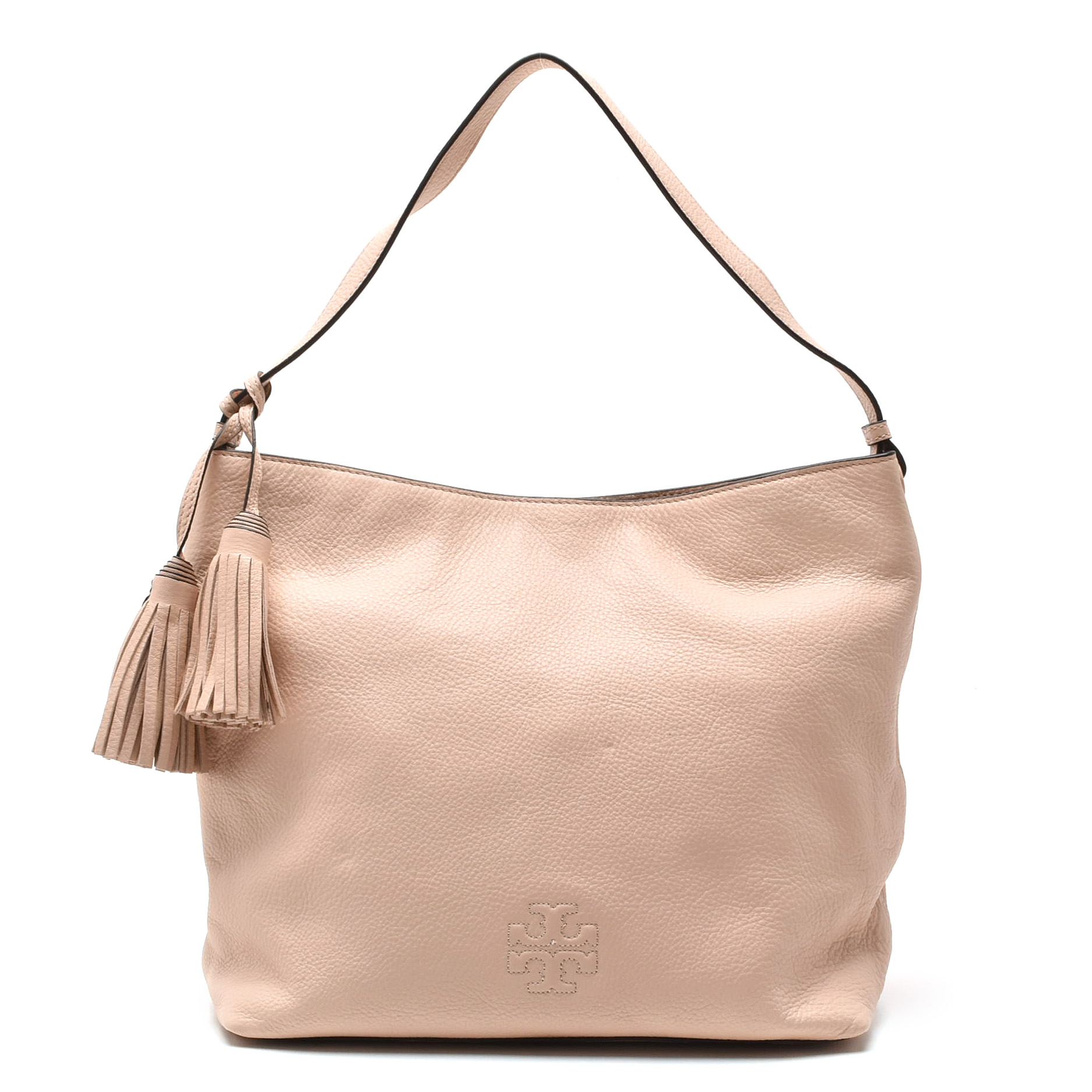 Tory Burch Thea Pink Leather Hobo Bag with Matching Wallet