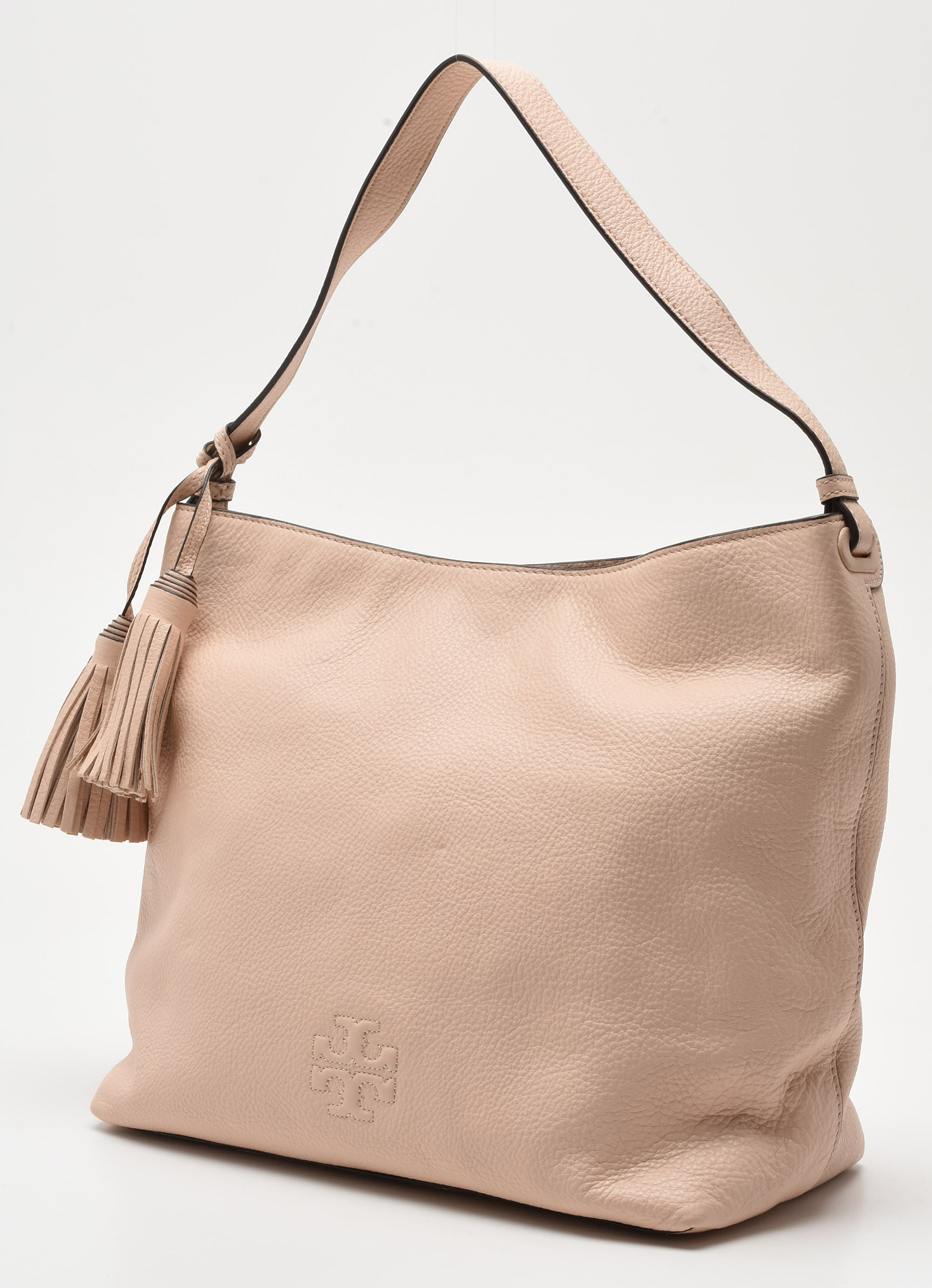 Tory Burch Thea Pink Leather Hobo Bag with Matching Wallet