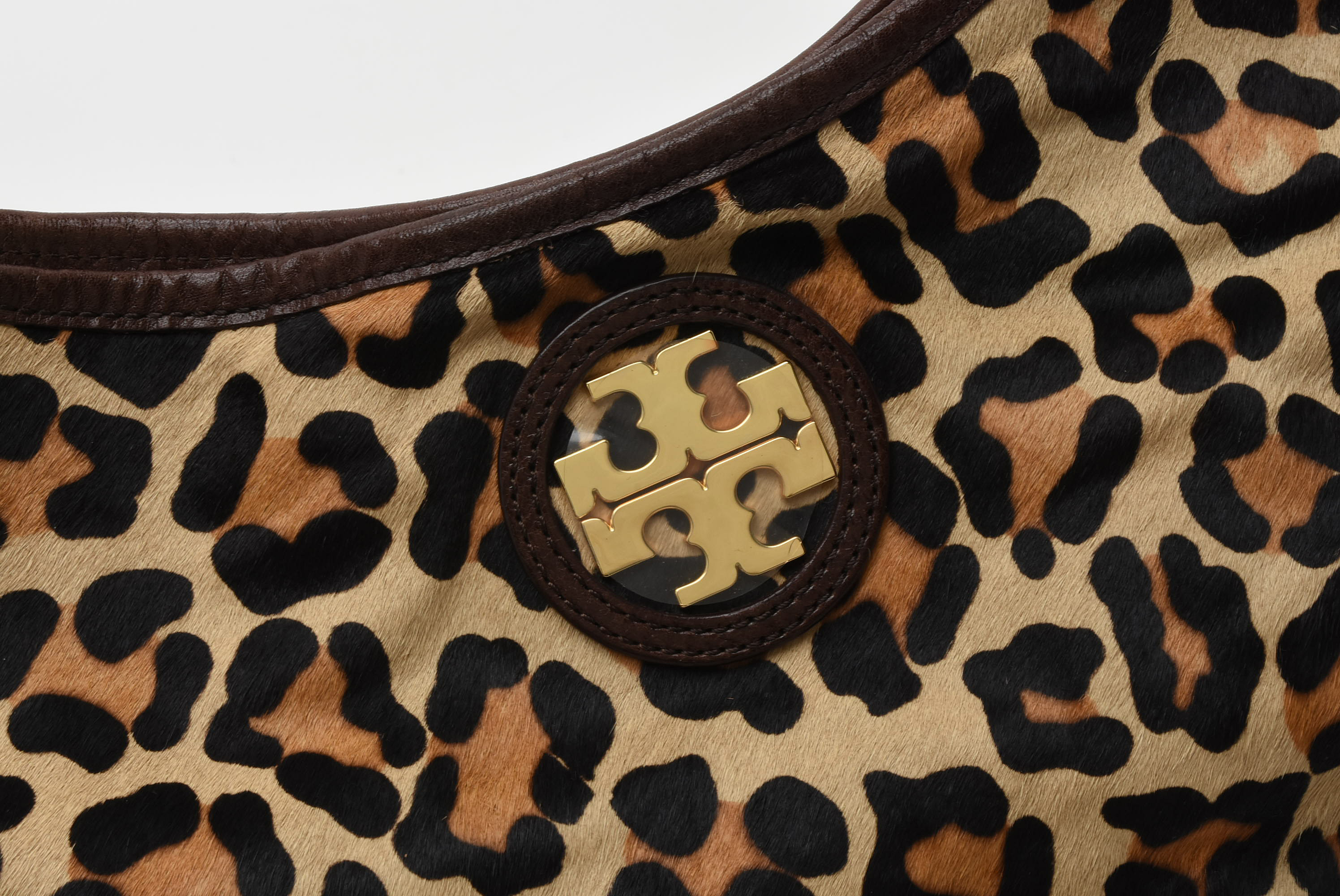 Tory Burch Animal Print Calf Hair City Hobo Bag