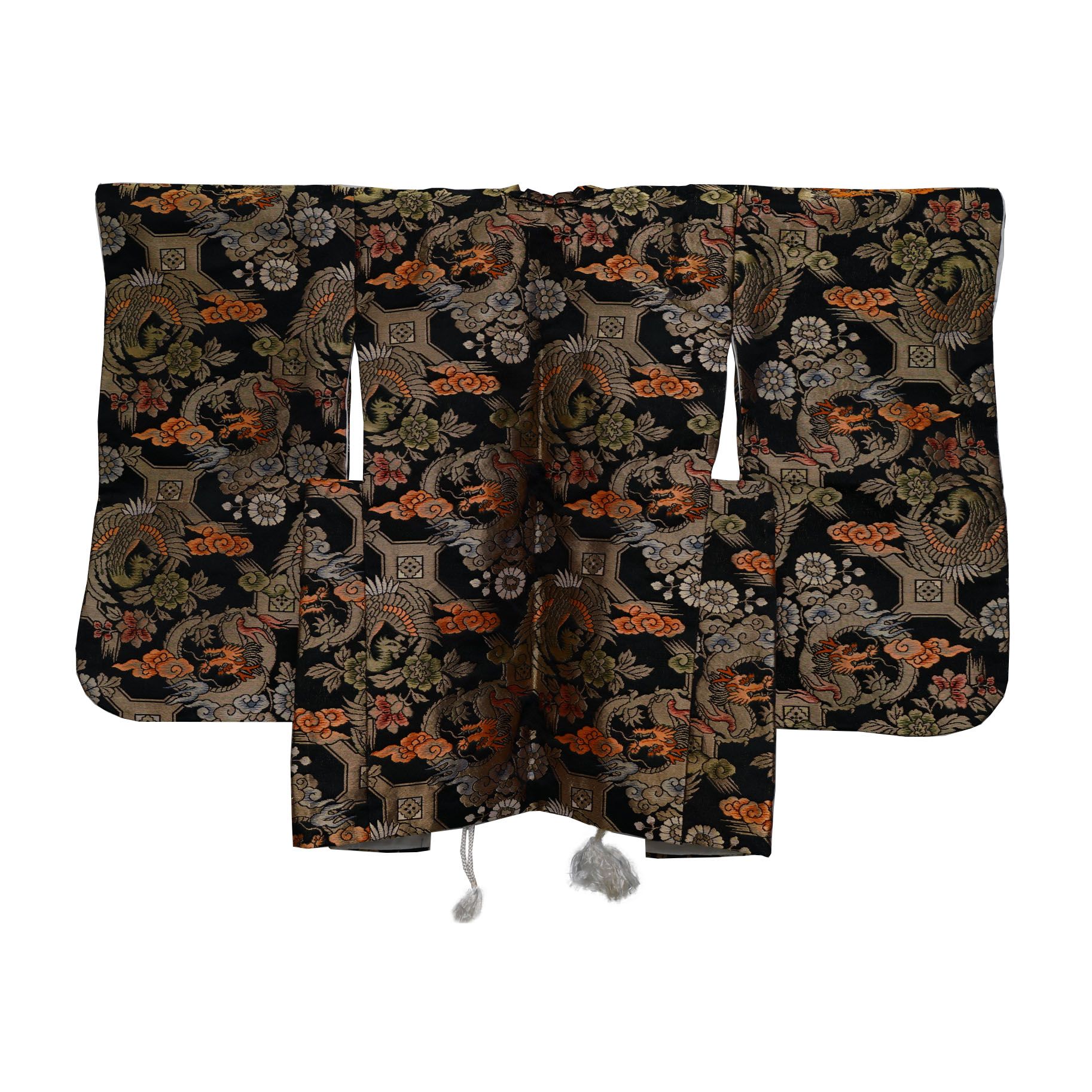 Child's Circa 1950 Vintage Handwoven Silk Brocade Ceremonial Haori Jacket