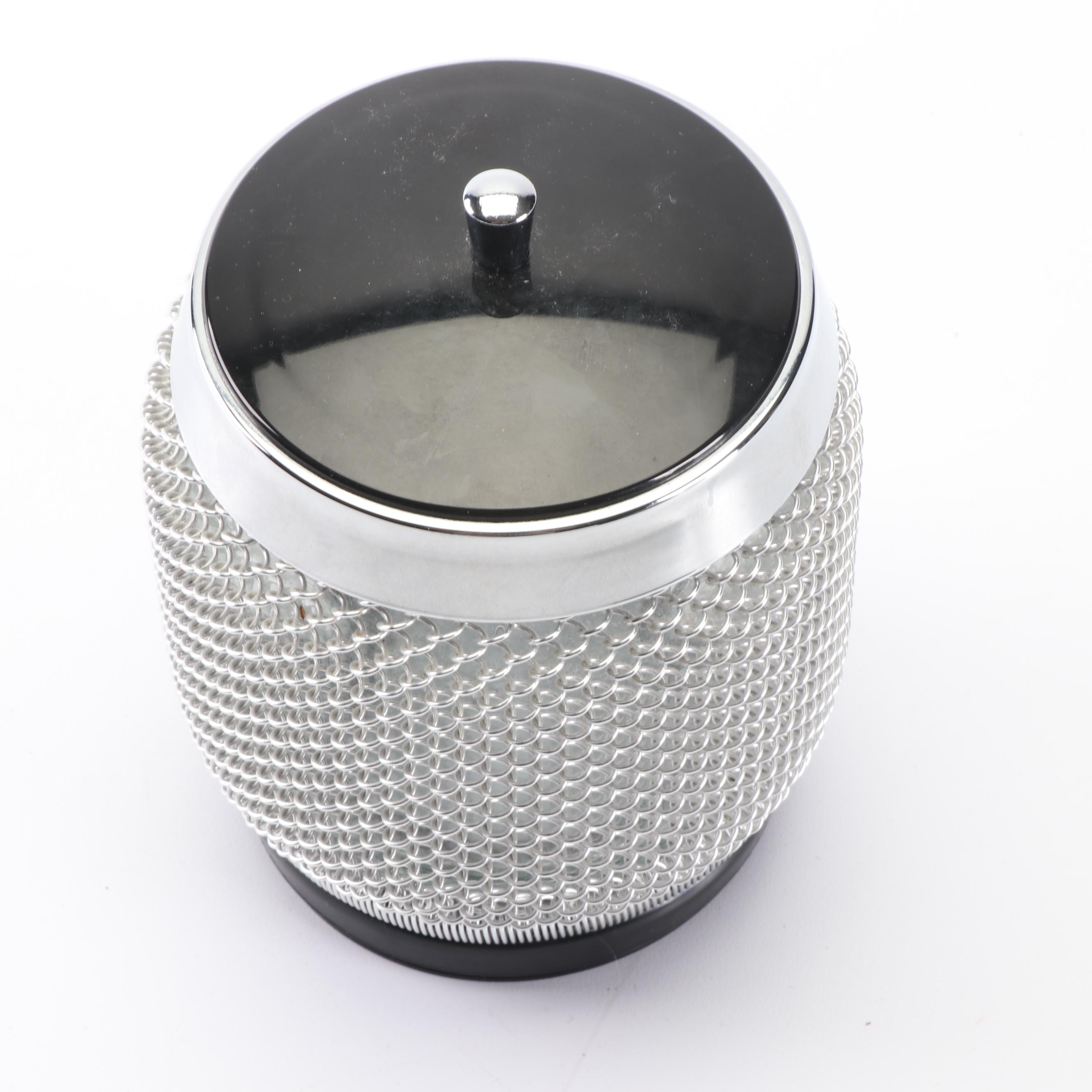 Chain Link Accented Bar Accessories with F. Dick Garnish Set