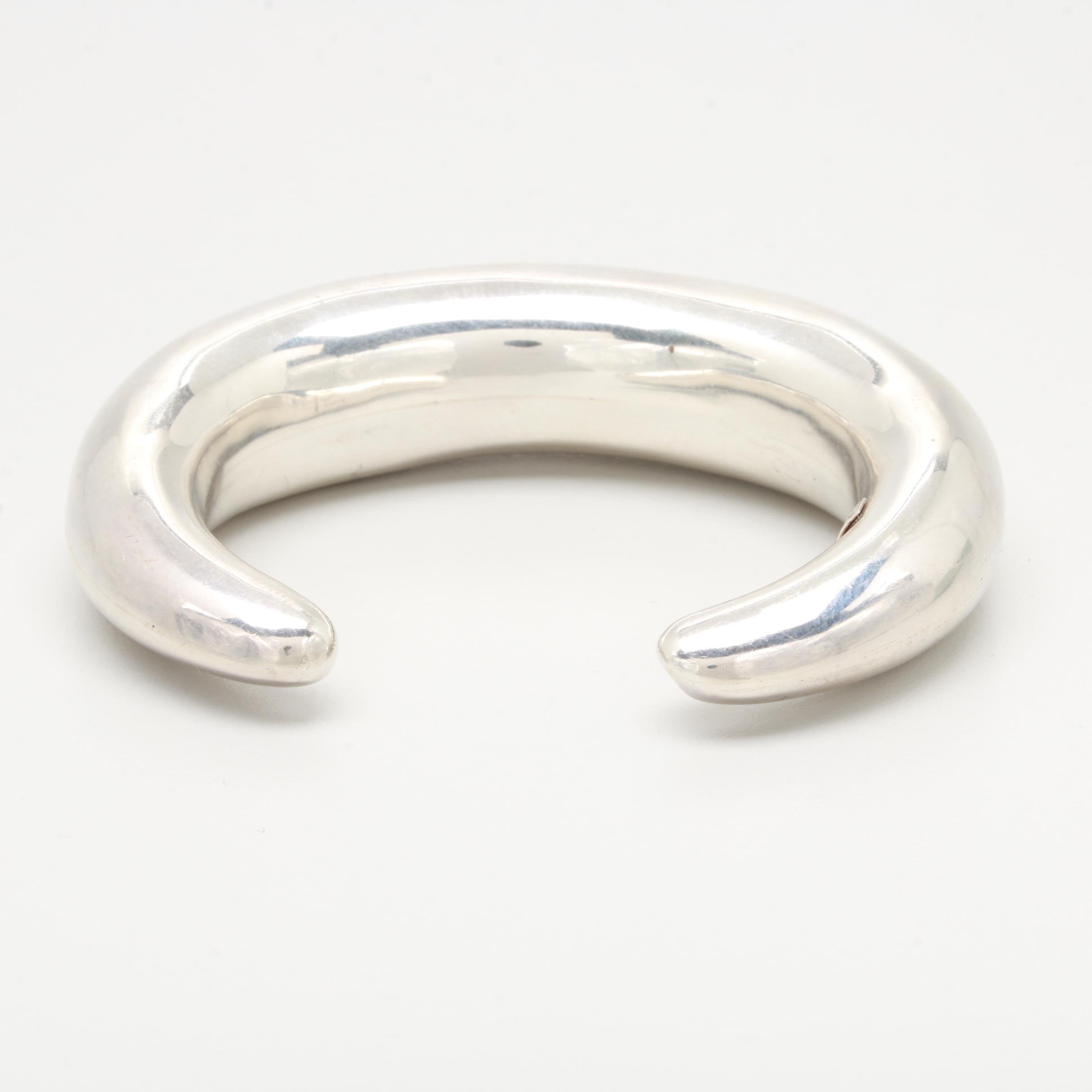 Pair of Mexican Sterling Silver Cuffs