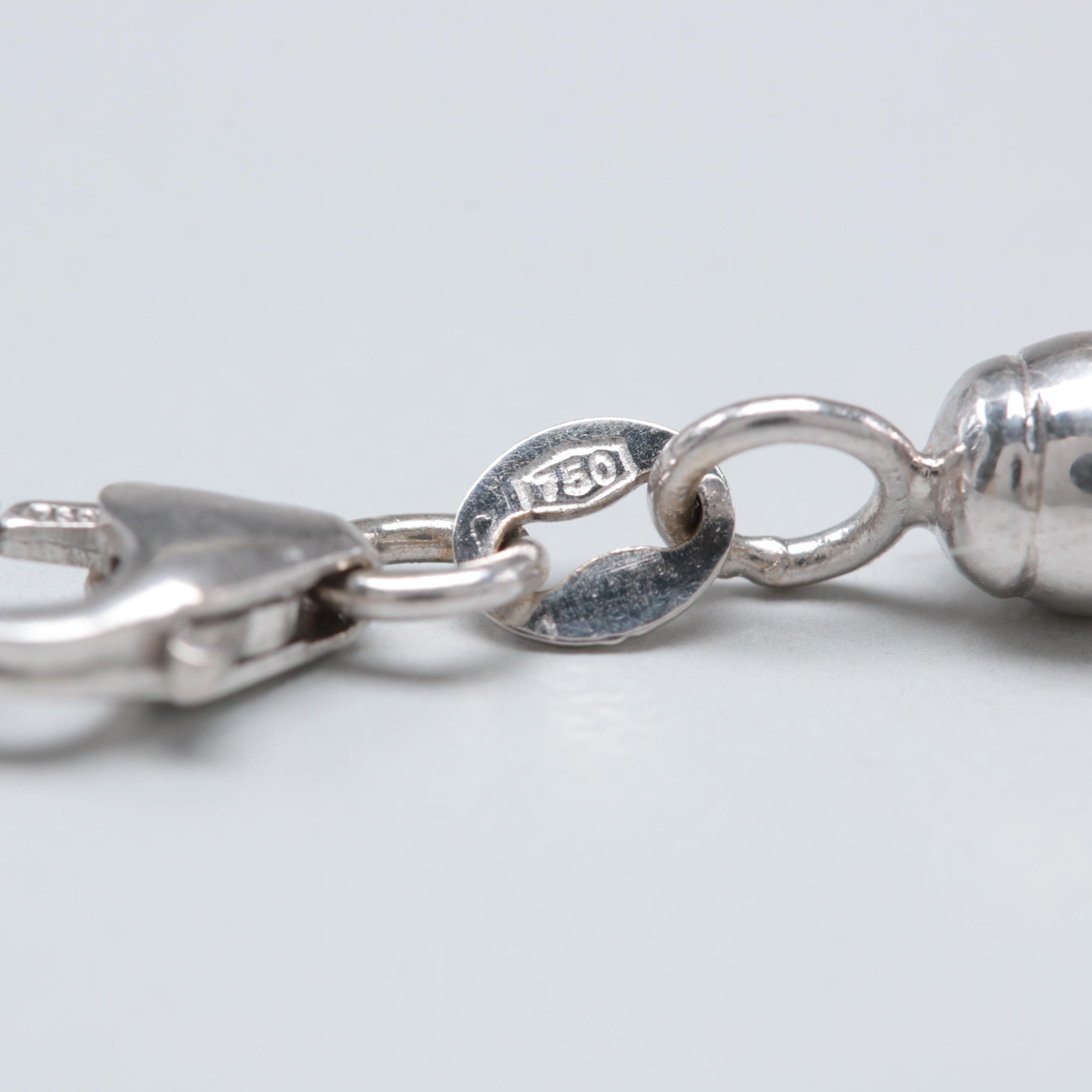 18K White Gold Cubic Zirconia Necklace